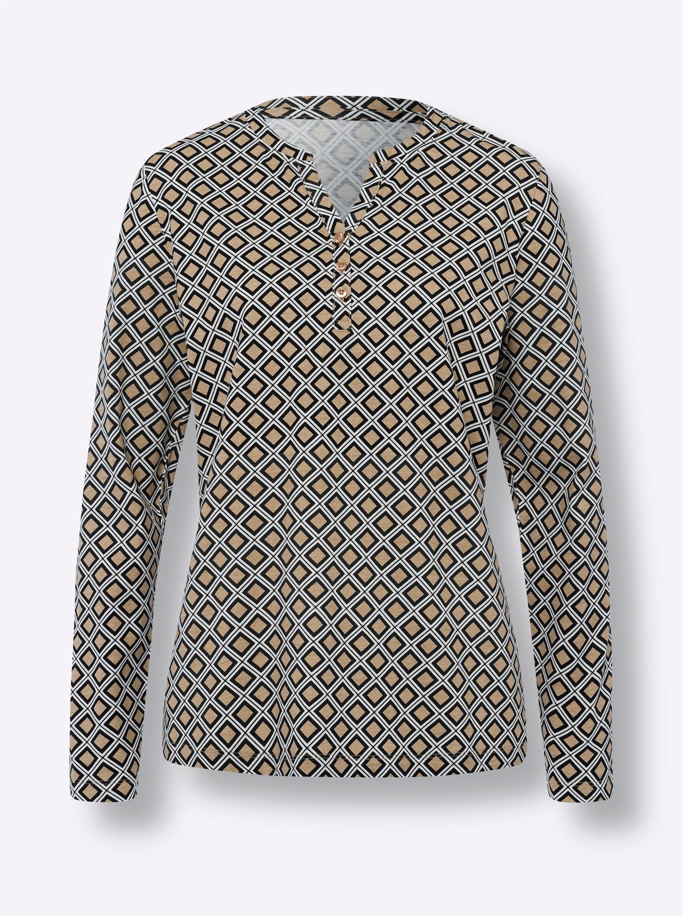 heine Shirt met lange mouwen Gedessineerd shirt (1-delig)