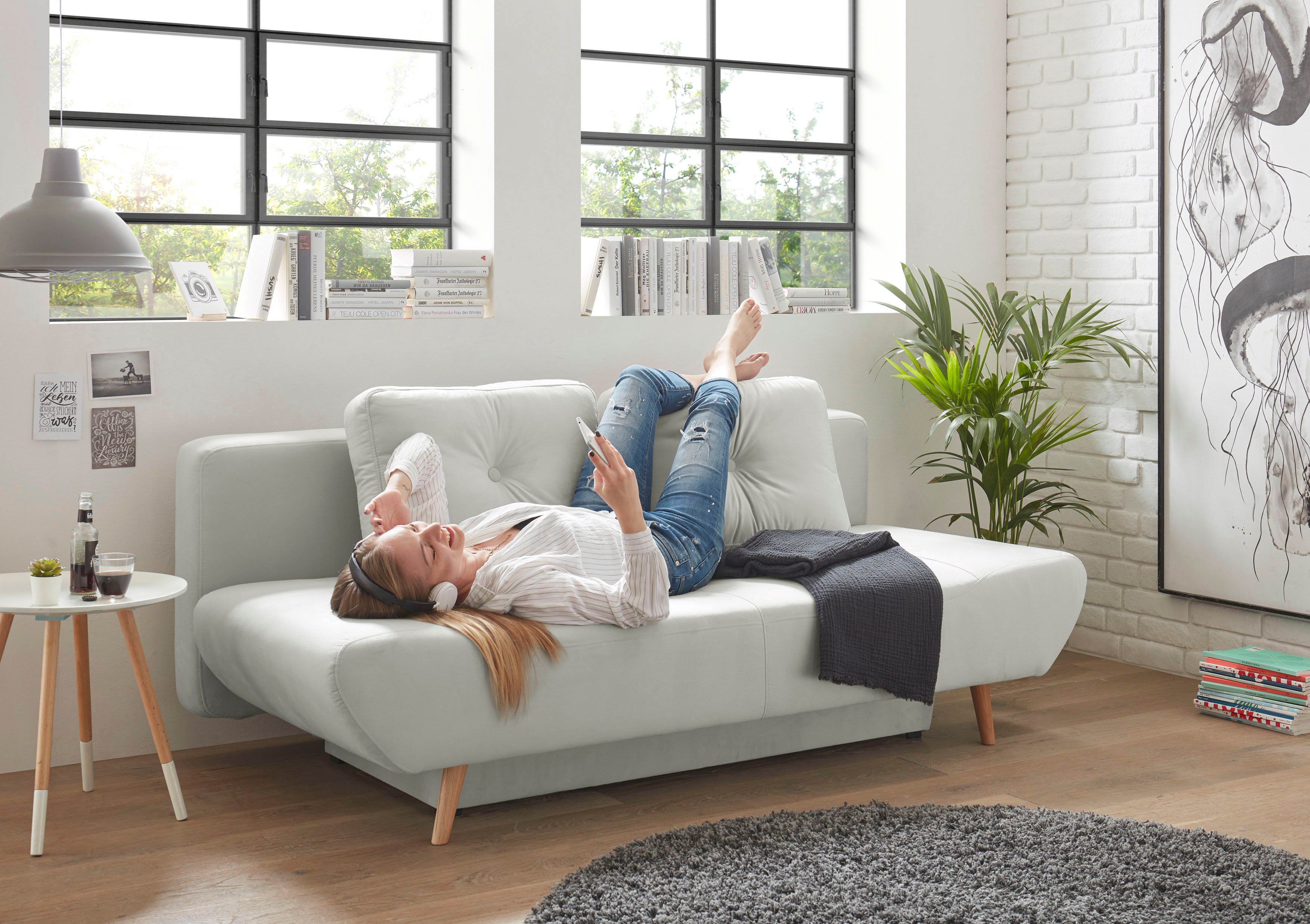 andas Slaapbank Segmon simpel in een comfortabel te bed veranderen, inclusief bedkist