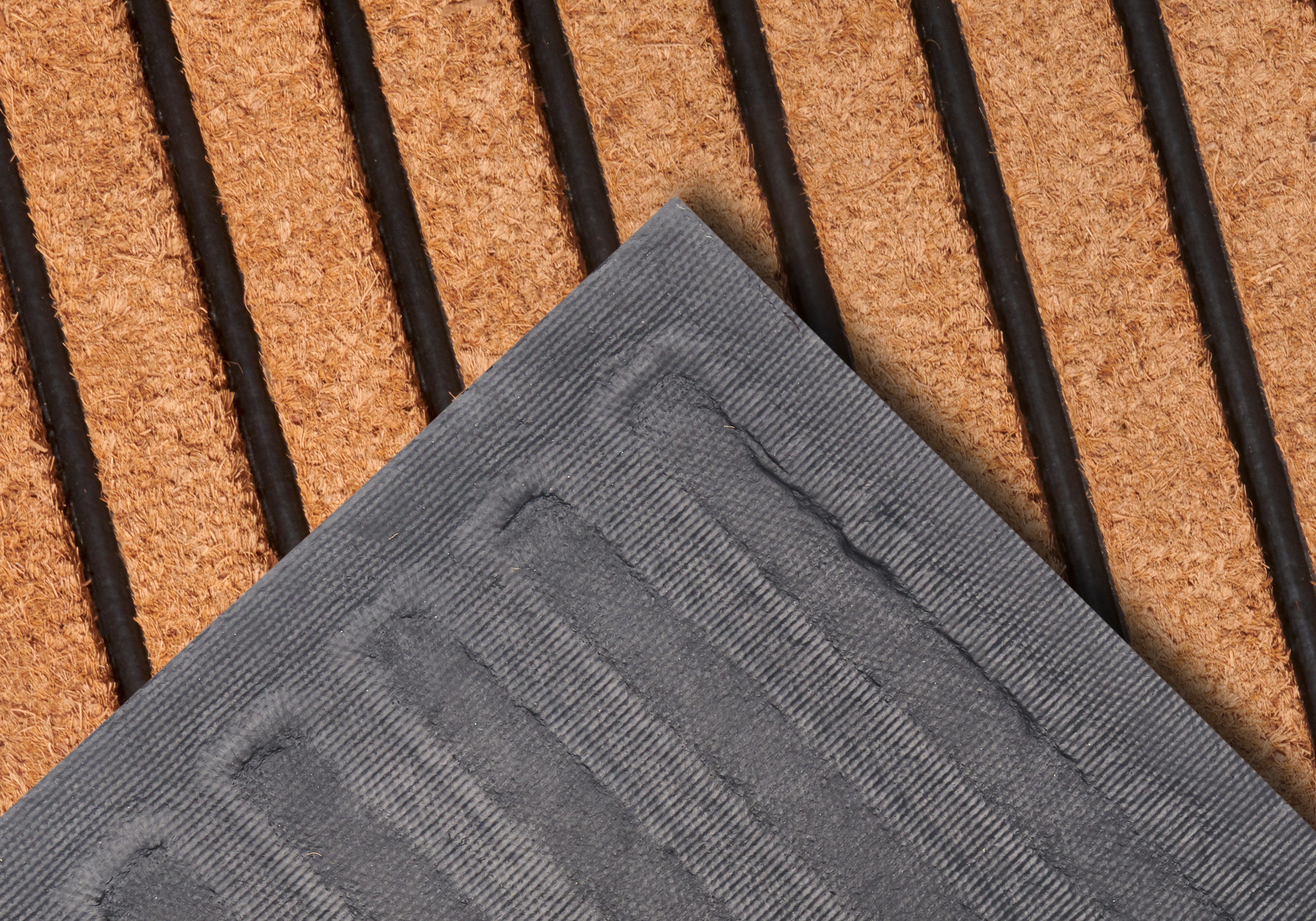 HANSE Home Mat Mix Mats Gummi Kokos Striped, deurmat Slijtvast, onderhoudsvriendelijk, robuust, weerbestendig, UV-bestendig