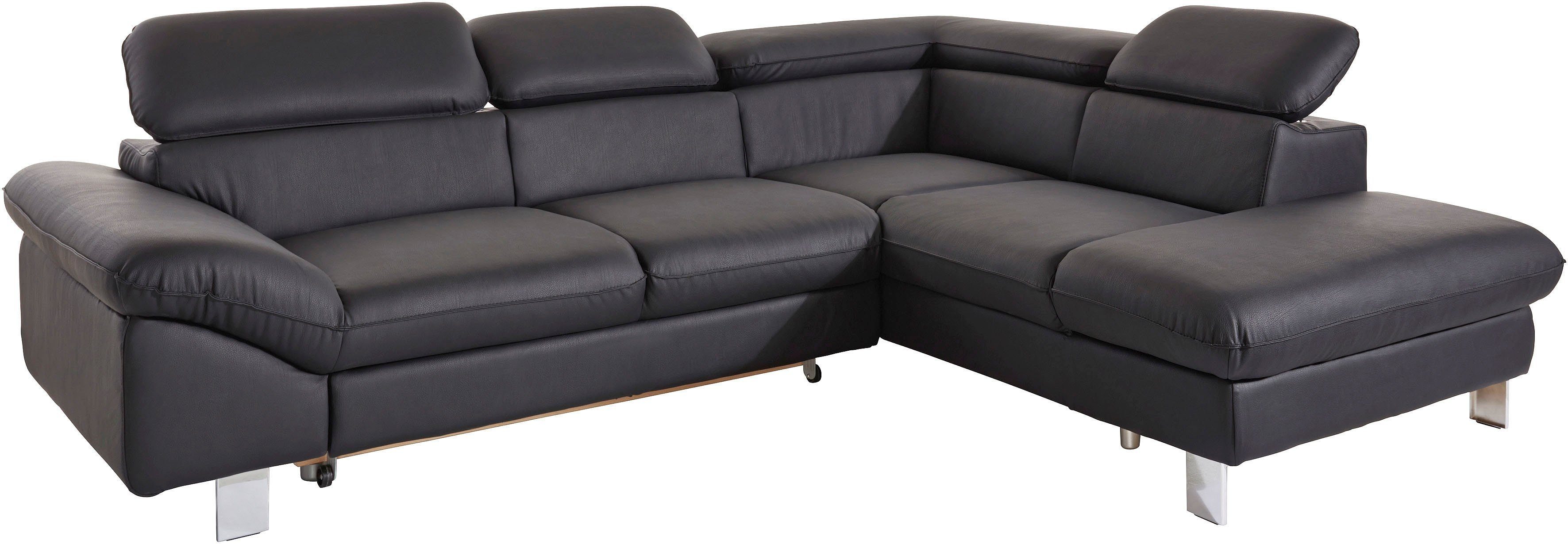 COTTA Zithoek Driver L-vorm Set bestaande uit: hoekbank met hoofdverstelling & hocker (set)