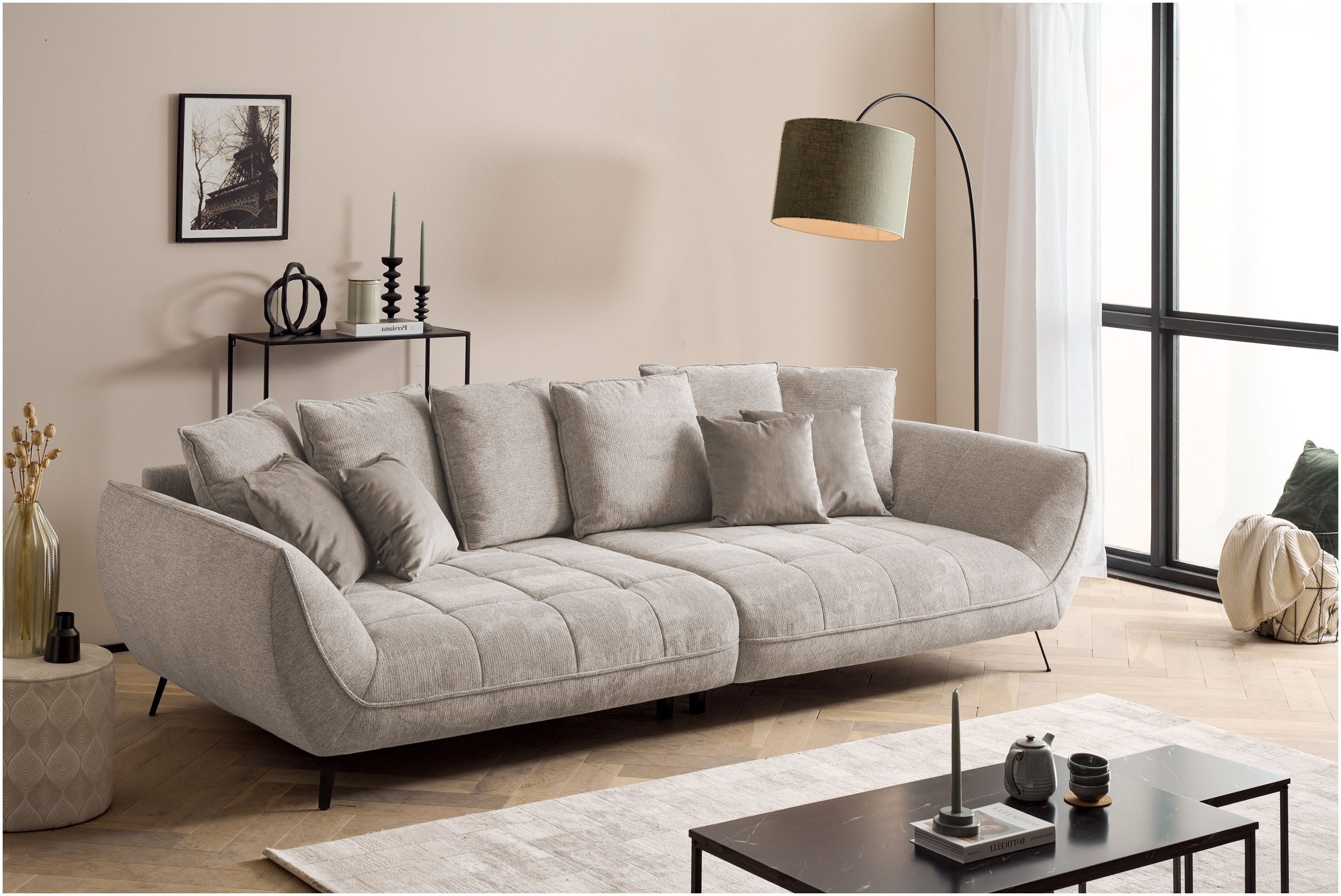 exxpo - sofa fashion Megabank Triton incl. 10-delig kussen set, gezellige megasofa, veel ruimte om te ontspannen (2-delig)