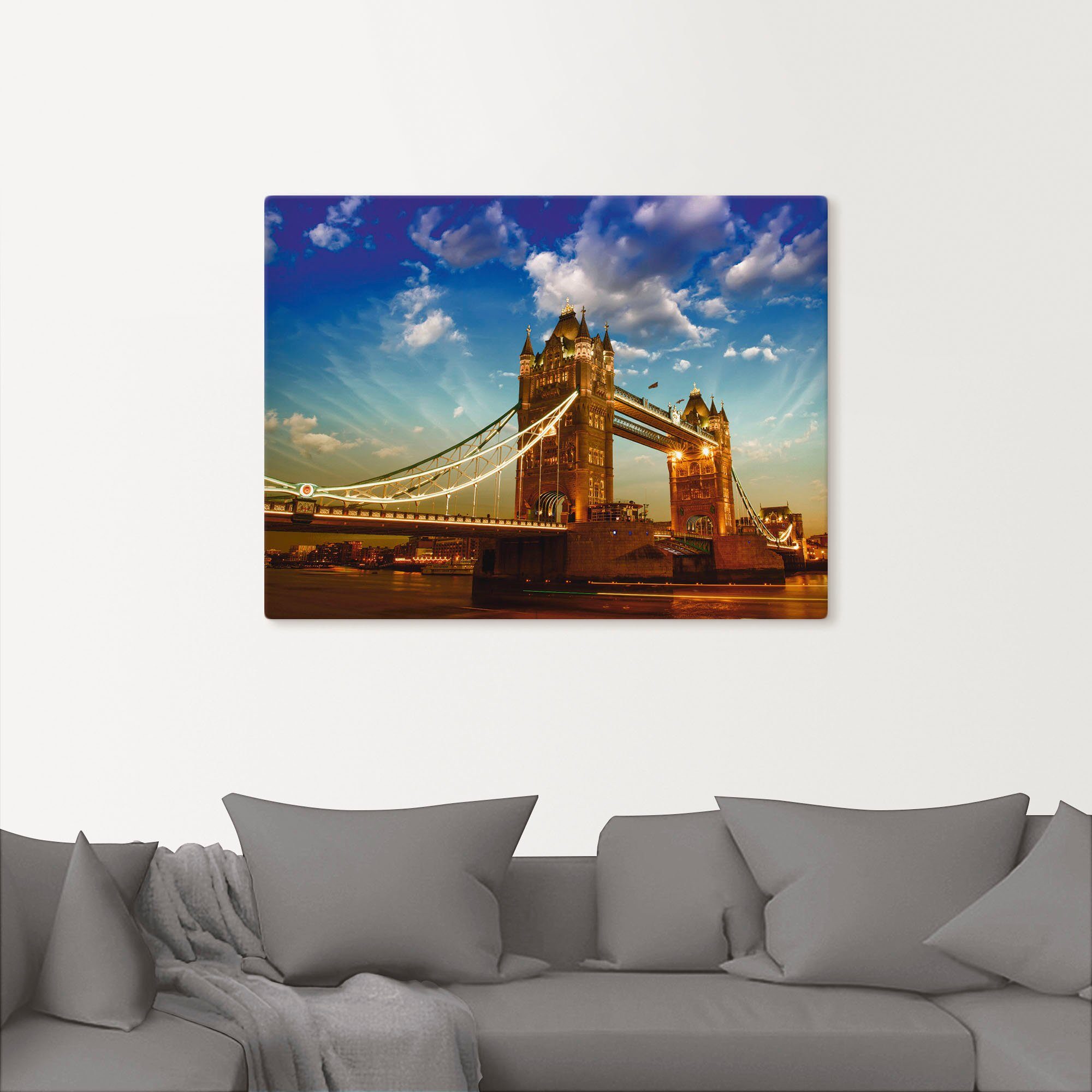 Artland Artprint Tower Bridge als artprint op linnen, muursticker in verschillende maten