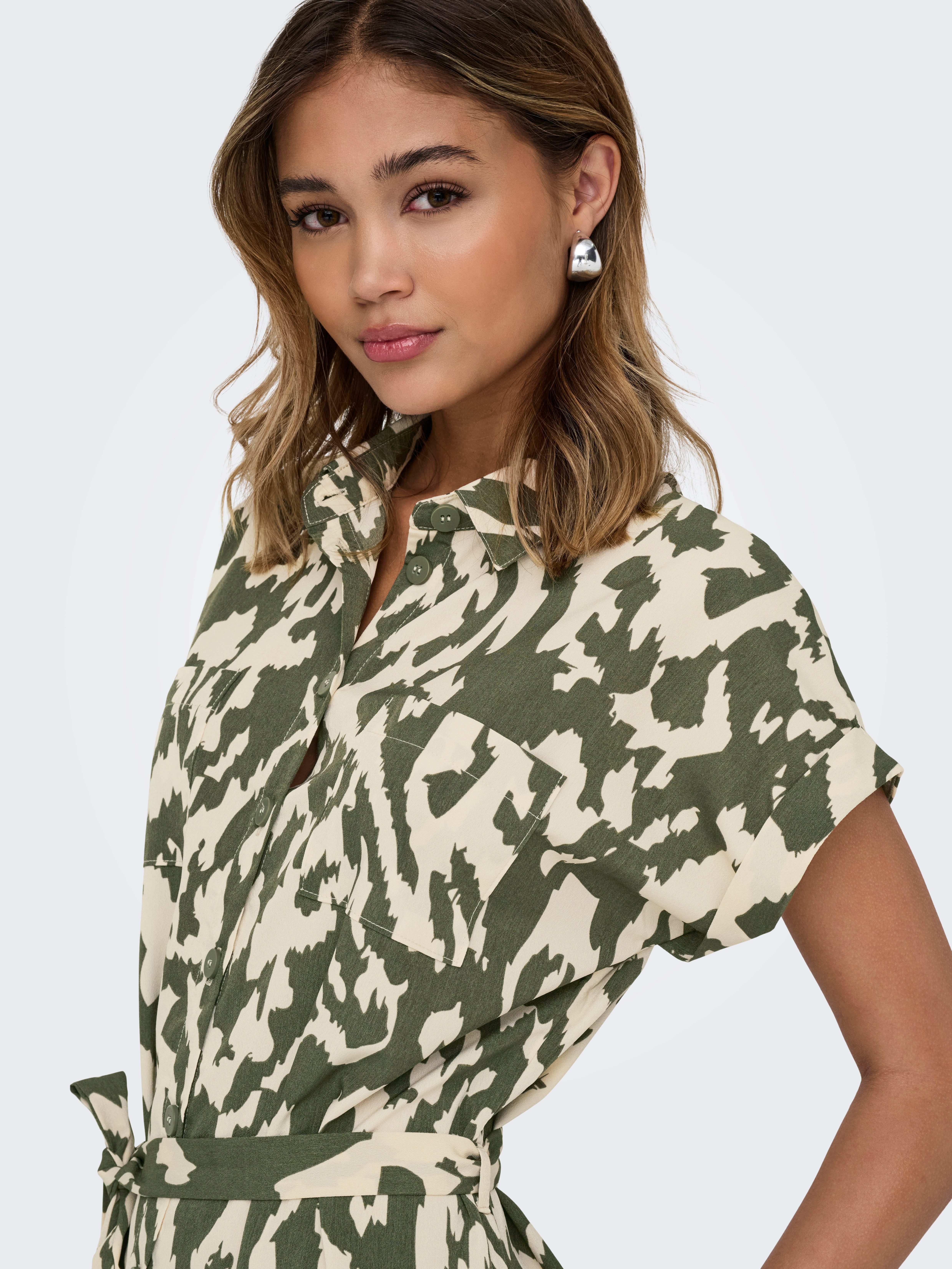 Only Jurk met overhemdkraag ONLHANNOVER S/S SHIRT DRESS NOOS WVN
