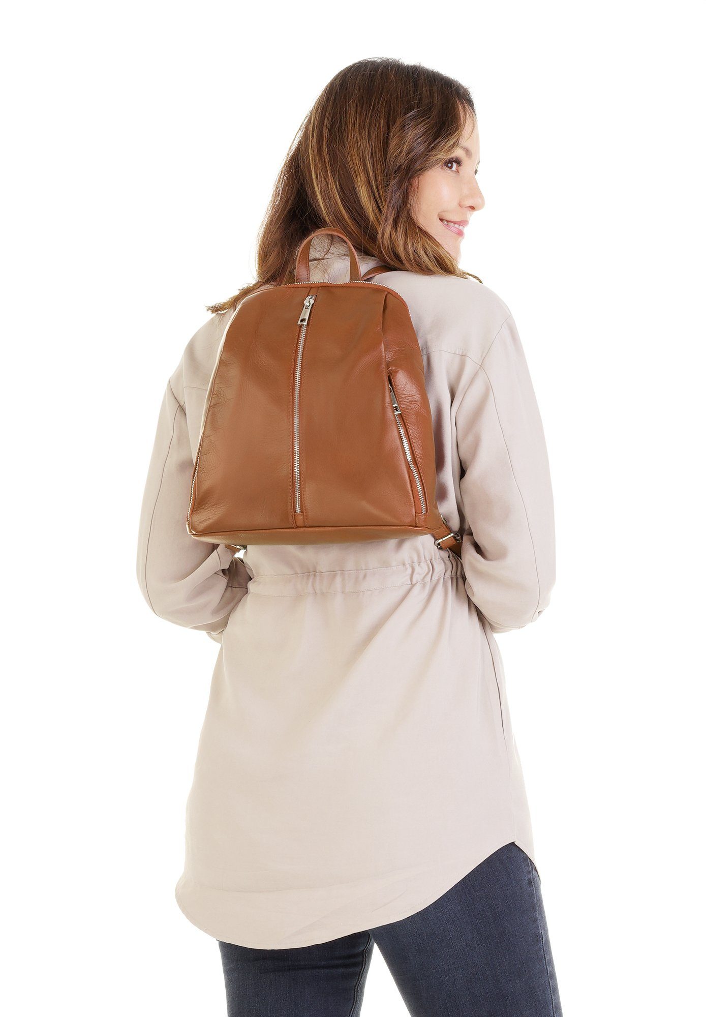 Samantha Look Rugzak echt leer, made in italy