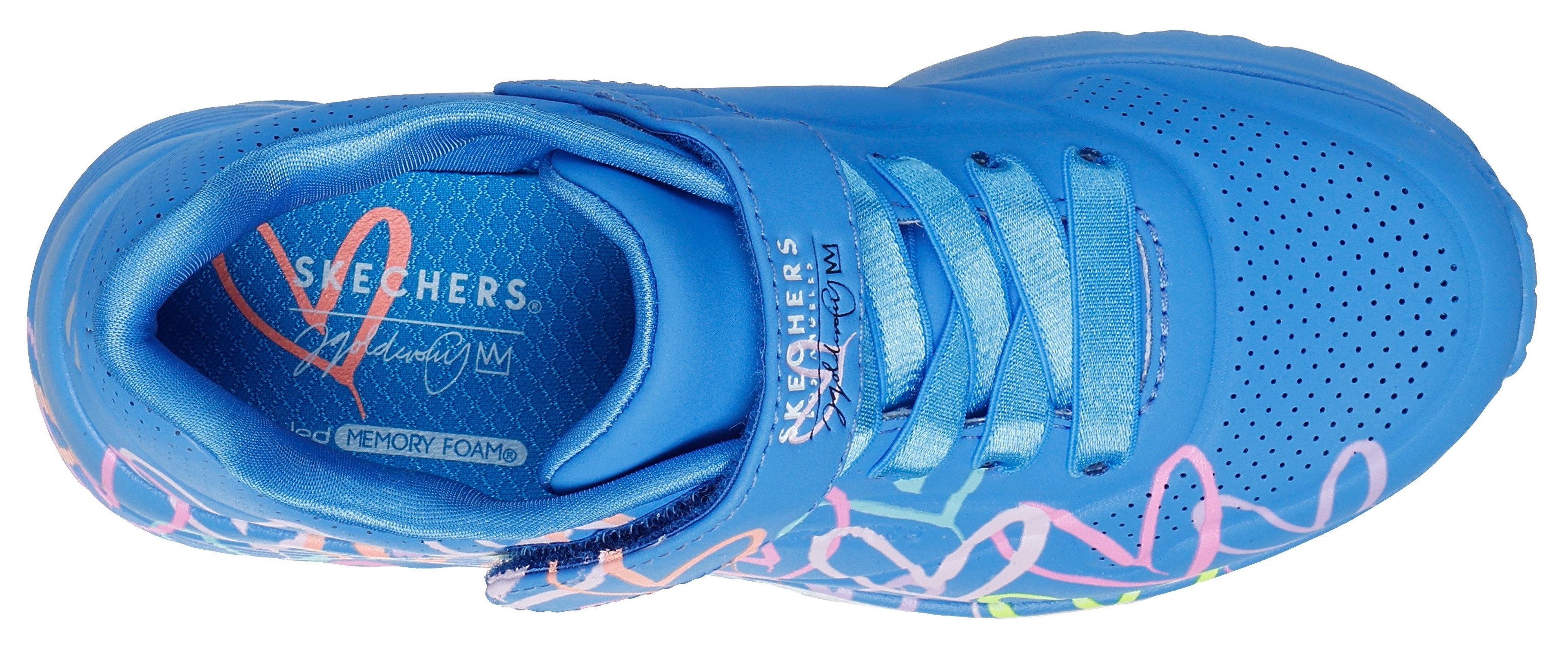 Skechers Sneakers UNO LITE - LOVE LEVITATE , Veterschoen met bedrukte zool, maat sjabloon te downloaden