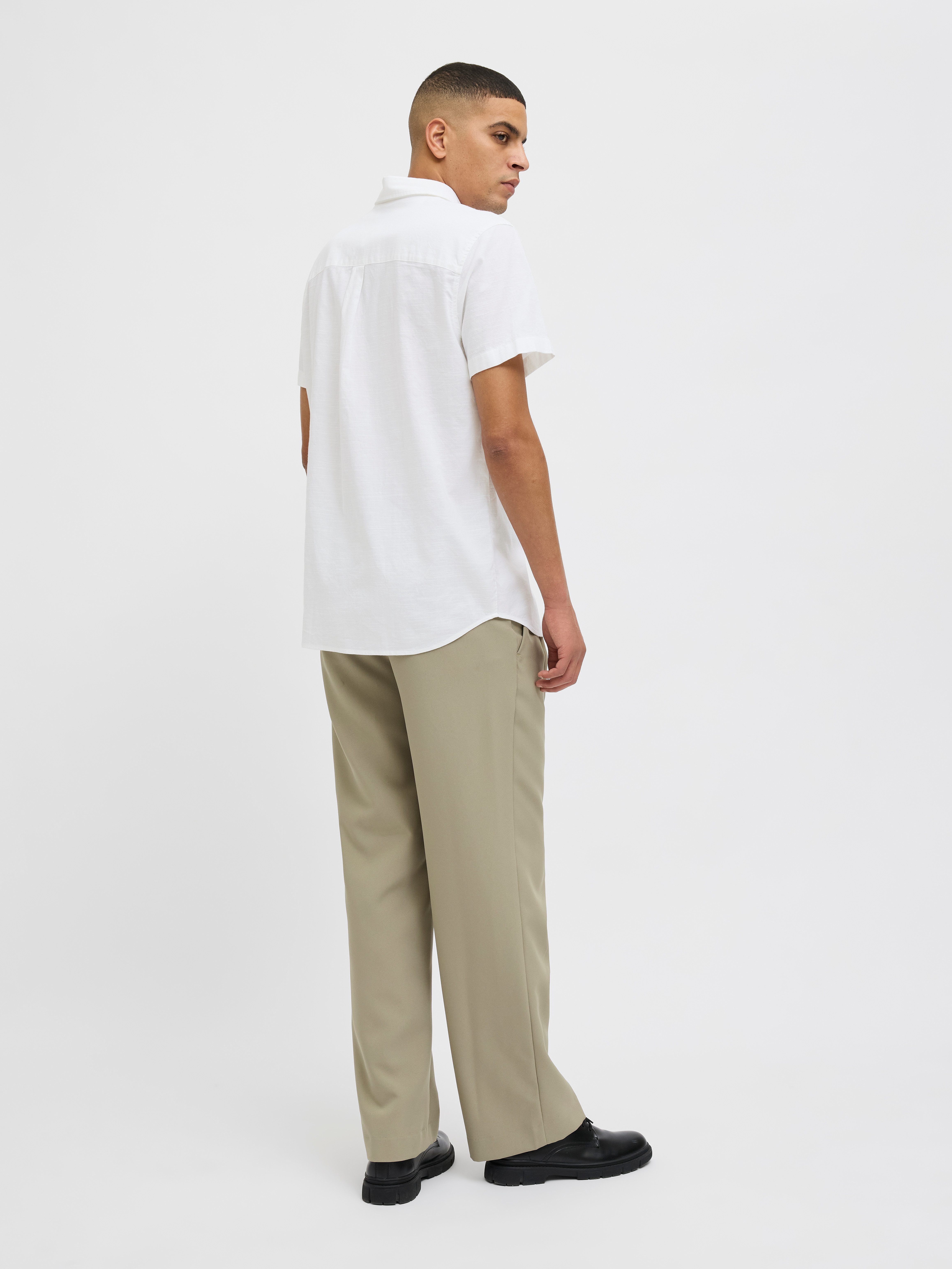 Jack & Jones Overhemd met korte mouwen JJPIERRE SLUB SHIRT SS