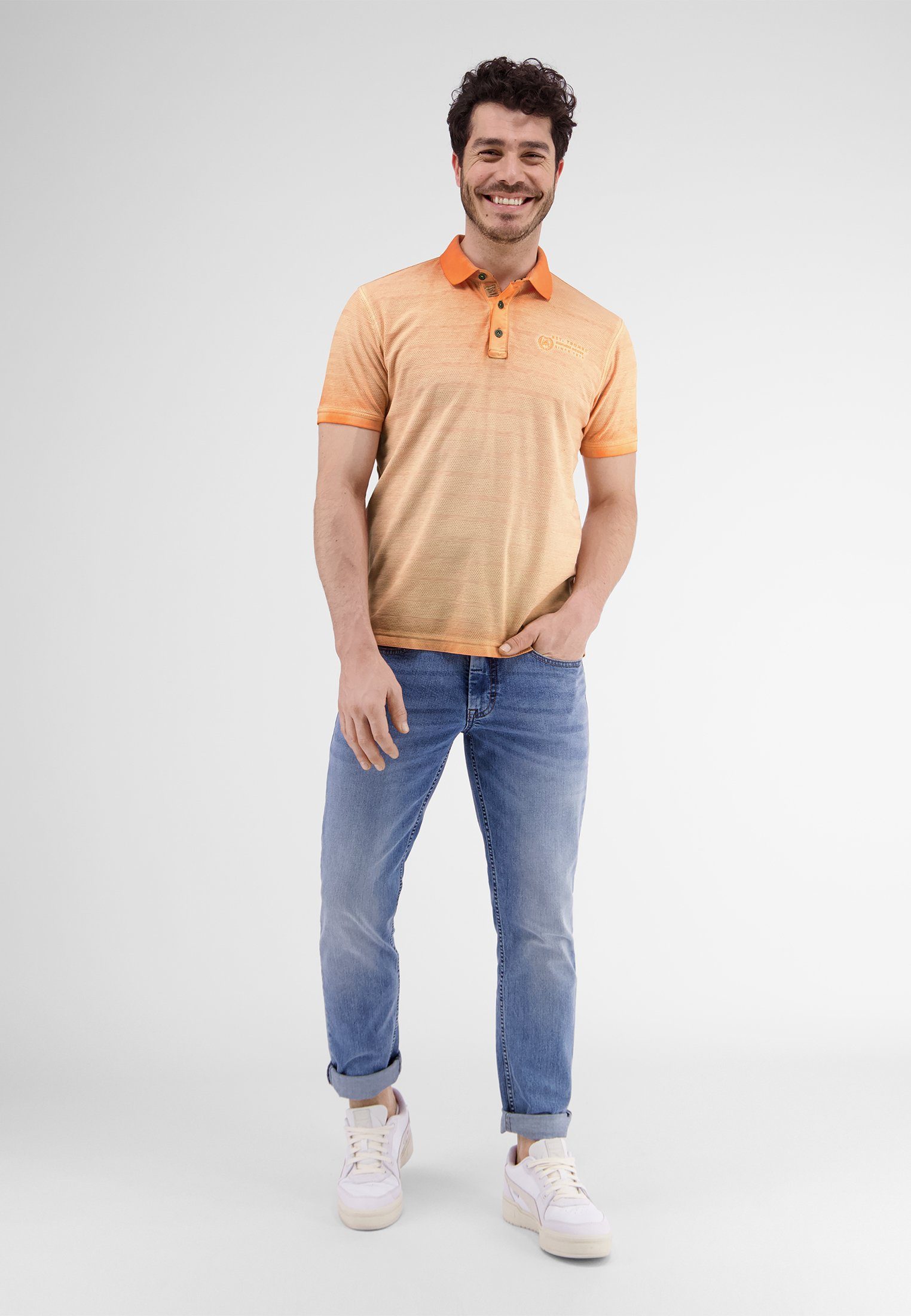 Lerros Poloshirt LERROS poloshirt, gestreept in structuurkwaliteit