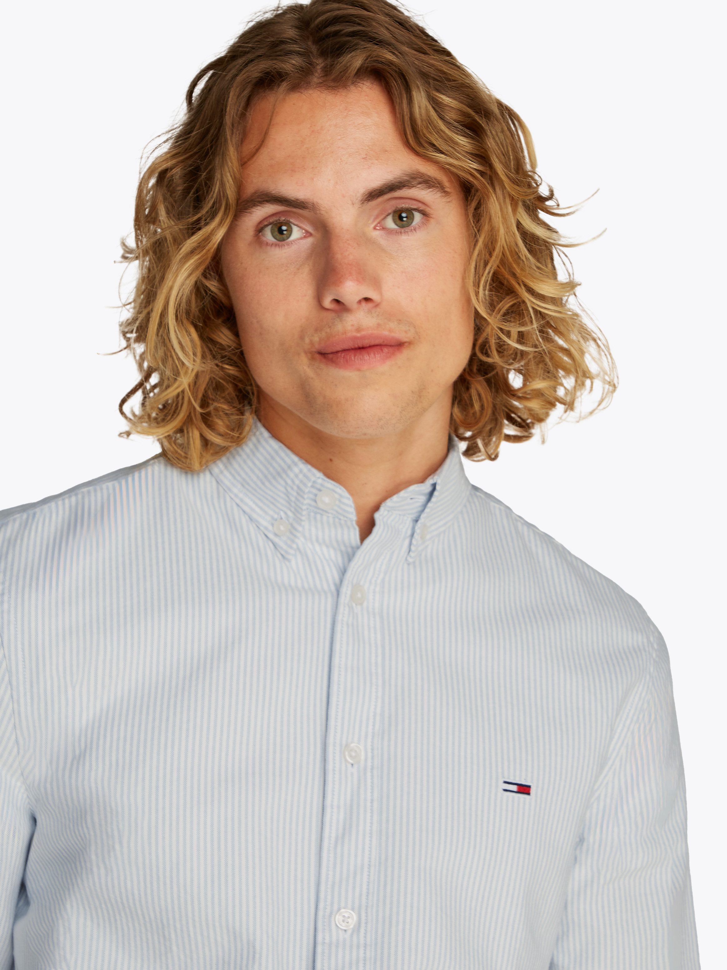 TOMMY JEANS Overhemd met lange mouwen TJM SLIM STRIPE OXFORD SHIRT EXT