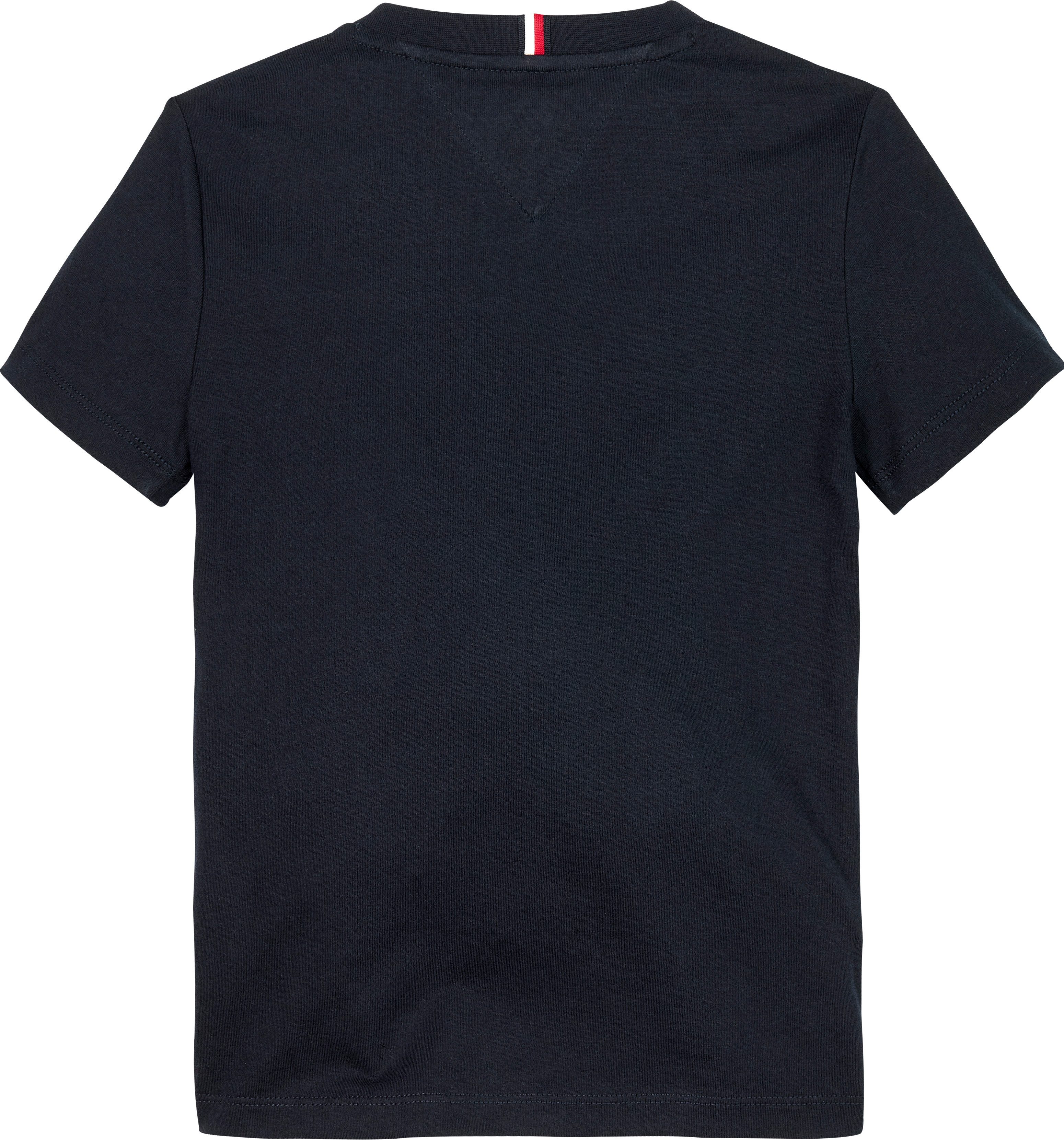 Tommy Hilfiger T-shirt TH RIB REG TEE SS in ribbellook, met logo-inscriptie