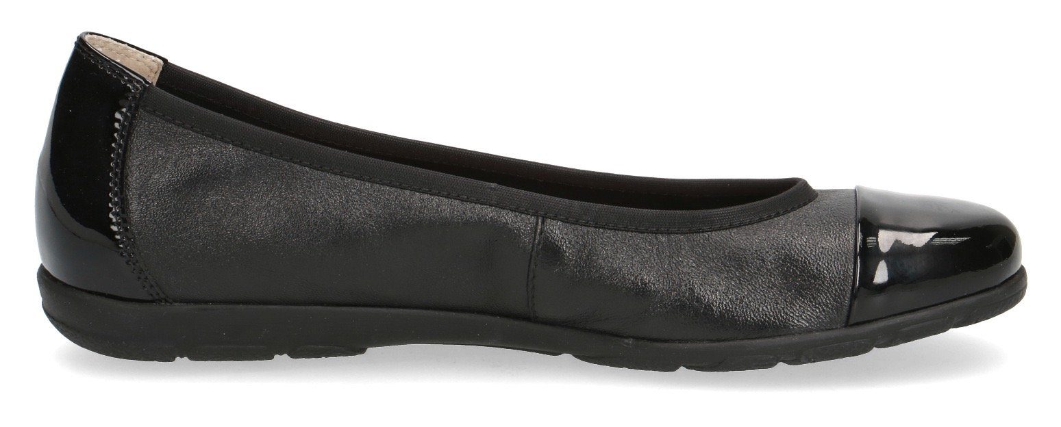 Caprice Ballerina's Loafer, slipper, feestdagsschoen met lakdetails