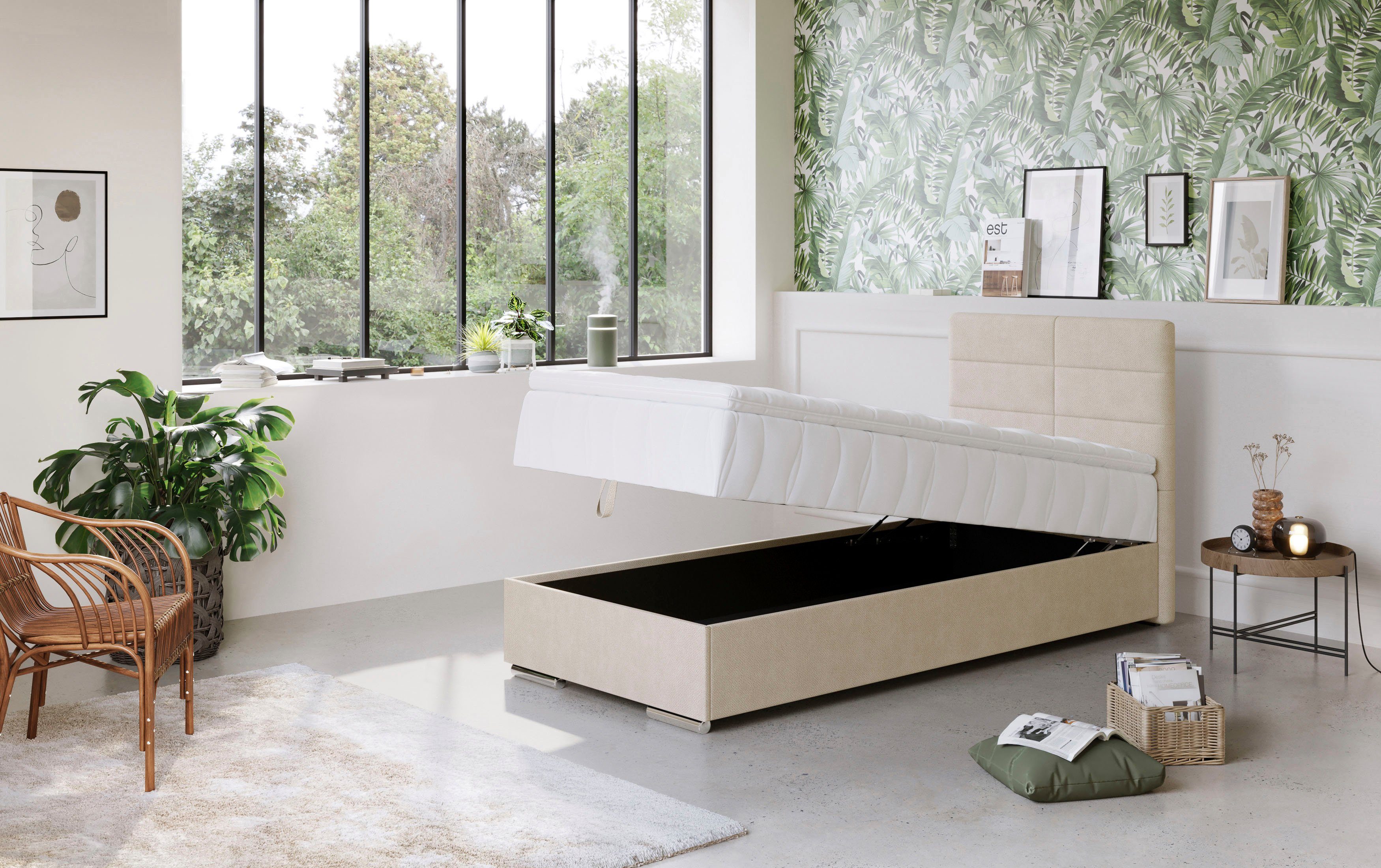 COTTA Boxspring Tom met bedkist, topmatras en sierkussen