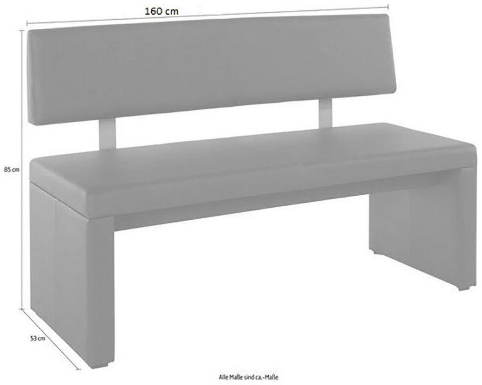 Home affaire Zitbank Charissa met leuning, breedte 140, 160 of 180 cm