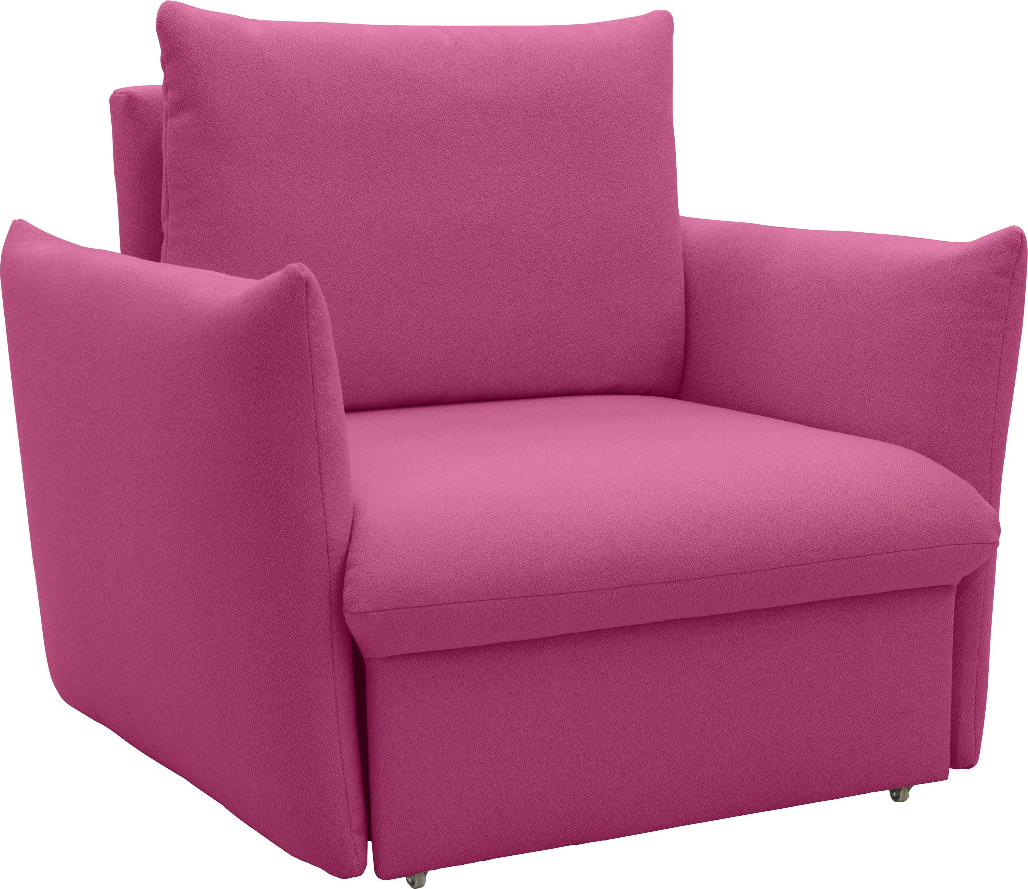 LOOKS BY WOLFGANG JOOP Fauteuil LOOKS XII Slaapstoel, Slaapfunctie Boxspringbekleding, met slaapfunctie, kussen-look