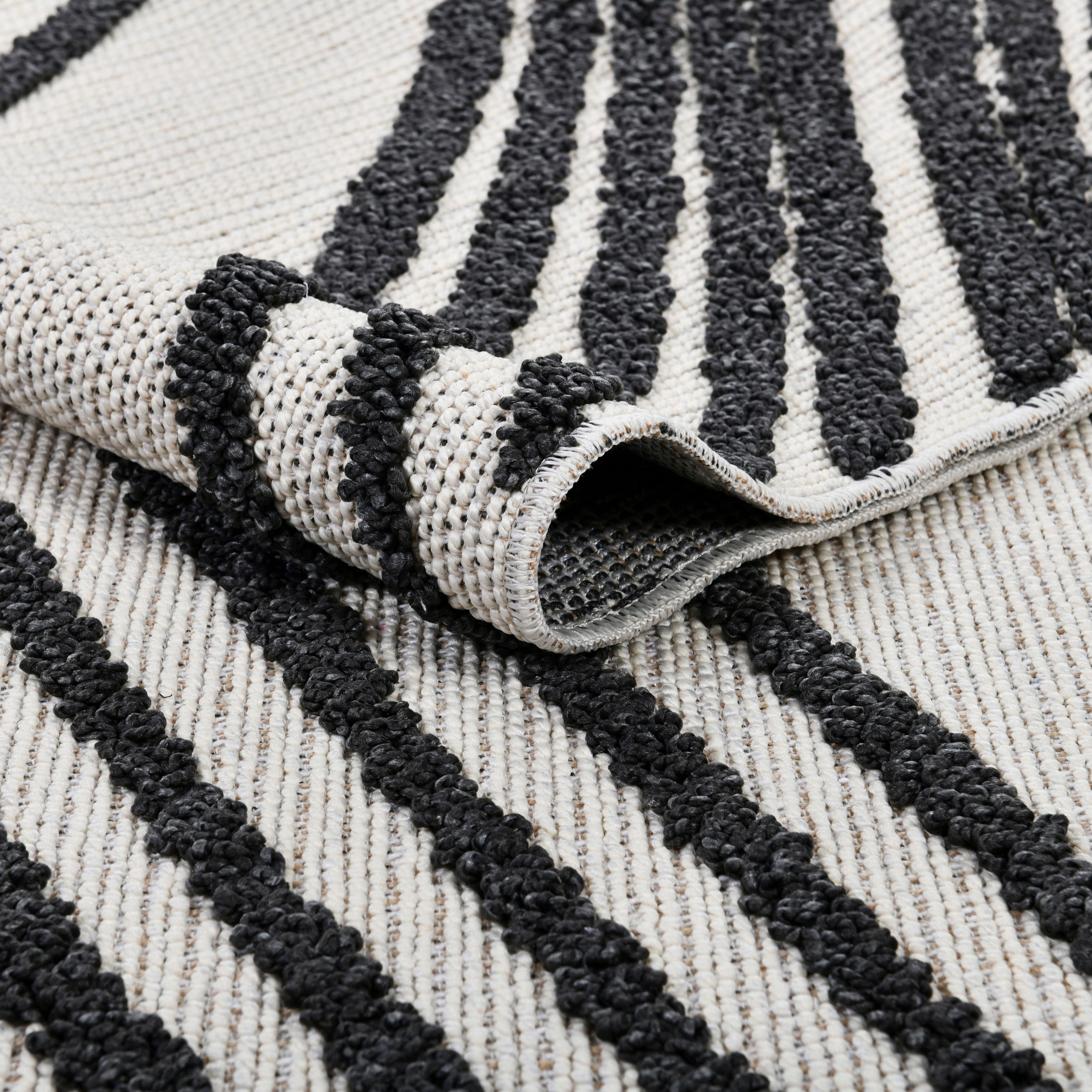 Home affaire Vloerkleed Friesach Hoog-laag structuur, wol-look, Boho, met franjes, golven-ontwerp