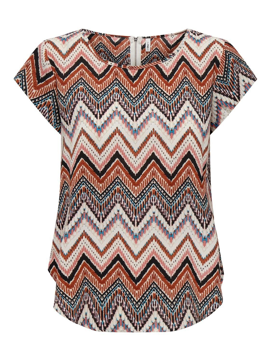Only Shirtblouse ONLVIC S/S AOP TOP NOOS PTM