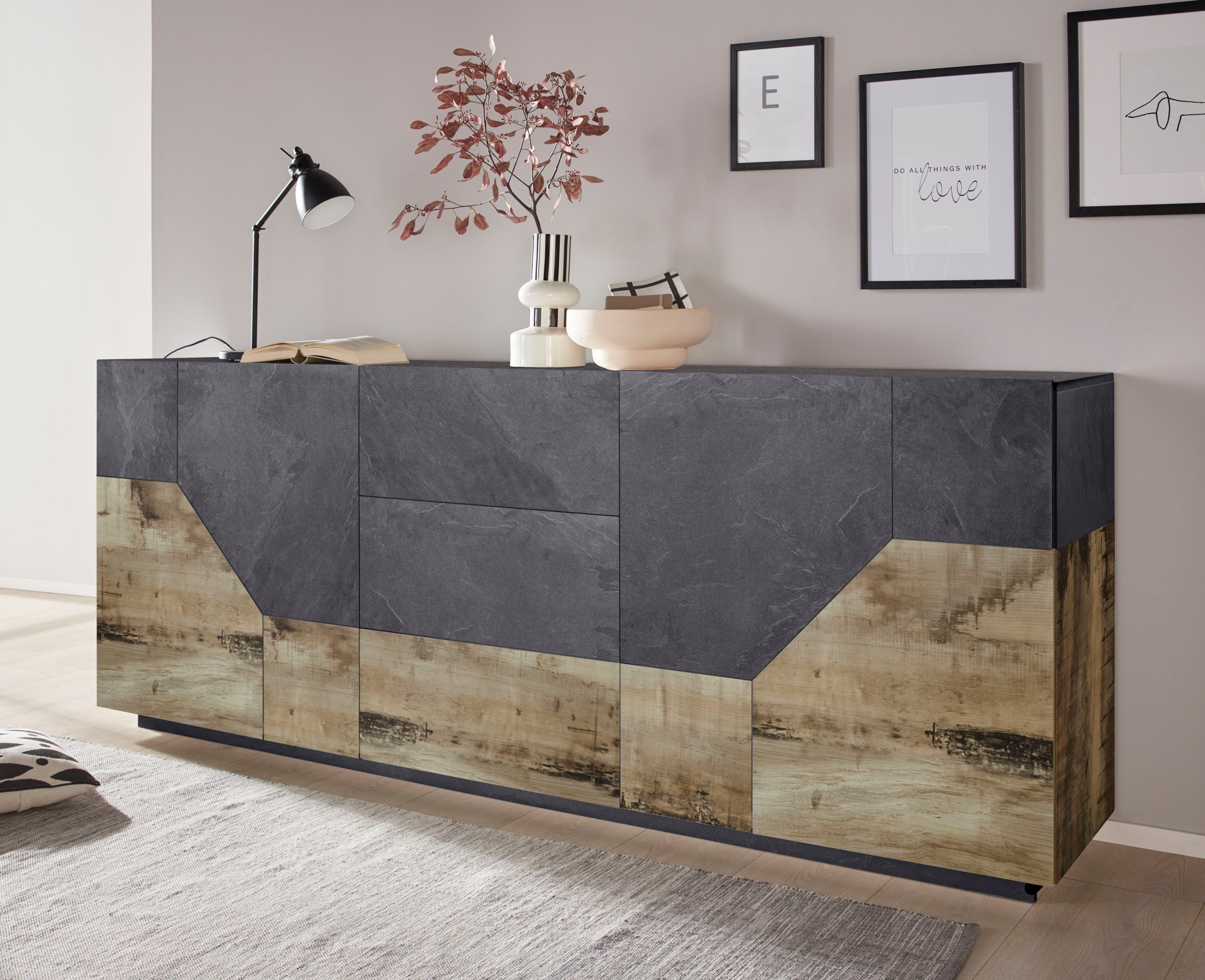 INOSIGN Dressoir ALIEN commode, kast, dressoir met 4 deuren en 3 lades