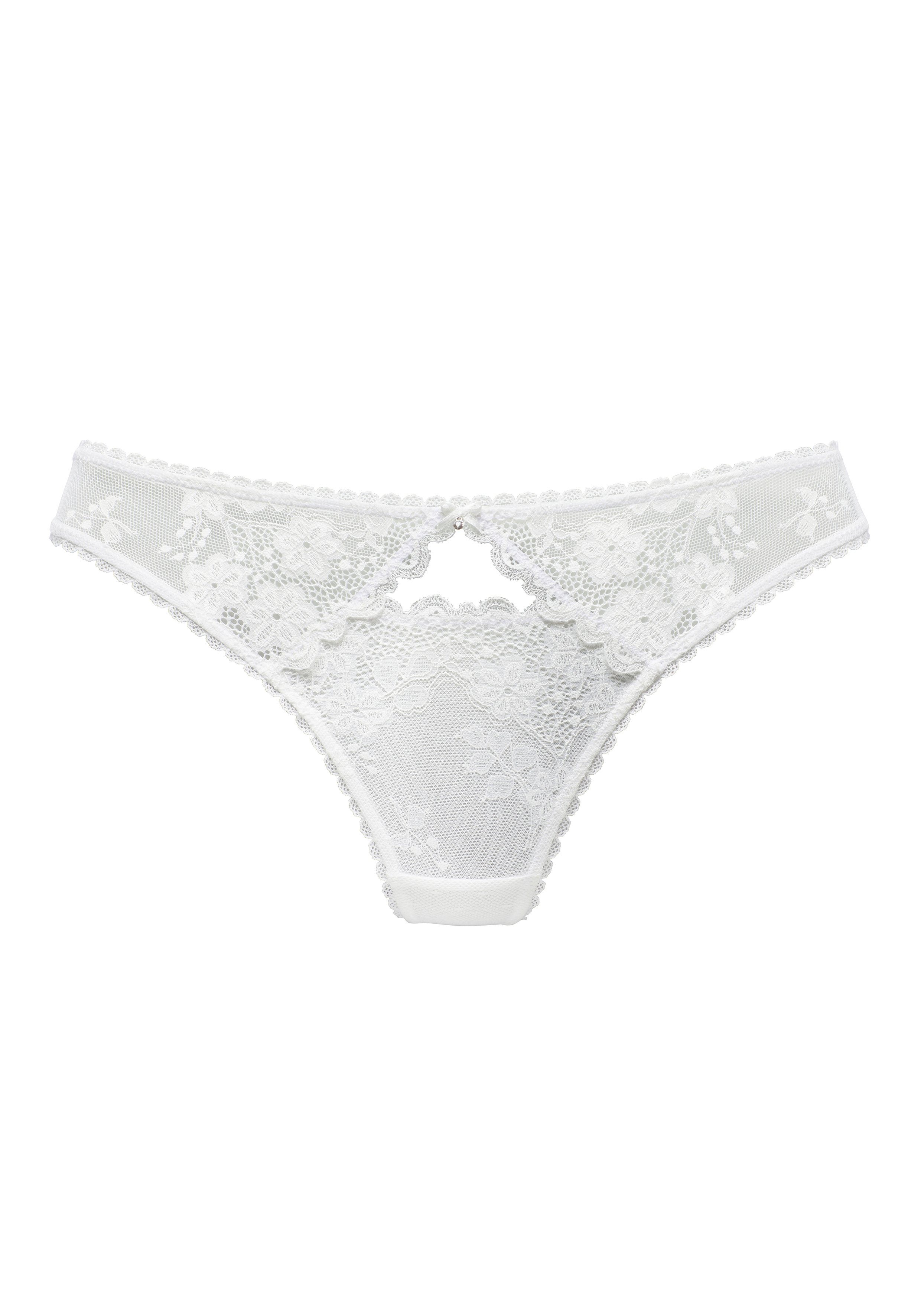 Vivance String met verleidelijke cut-out en fijne sierstrik met accessoire