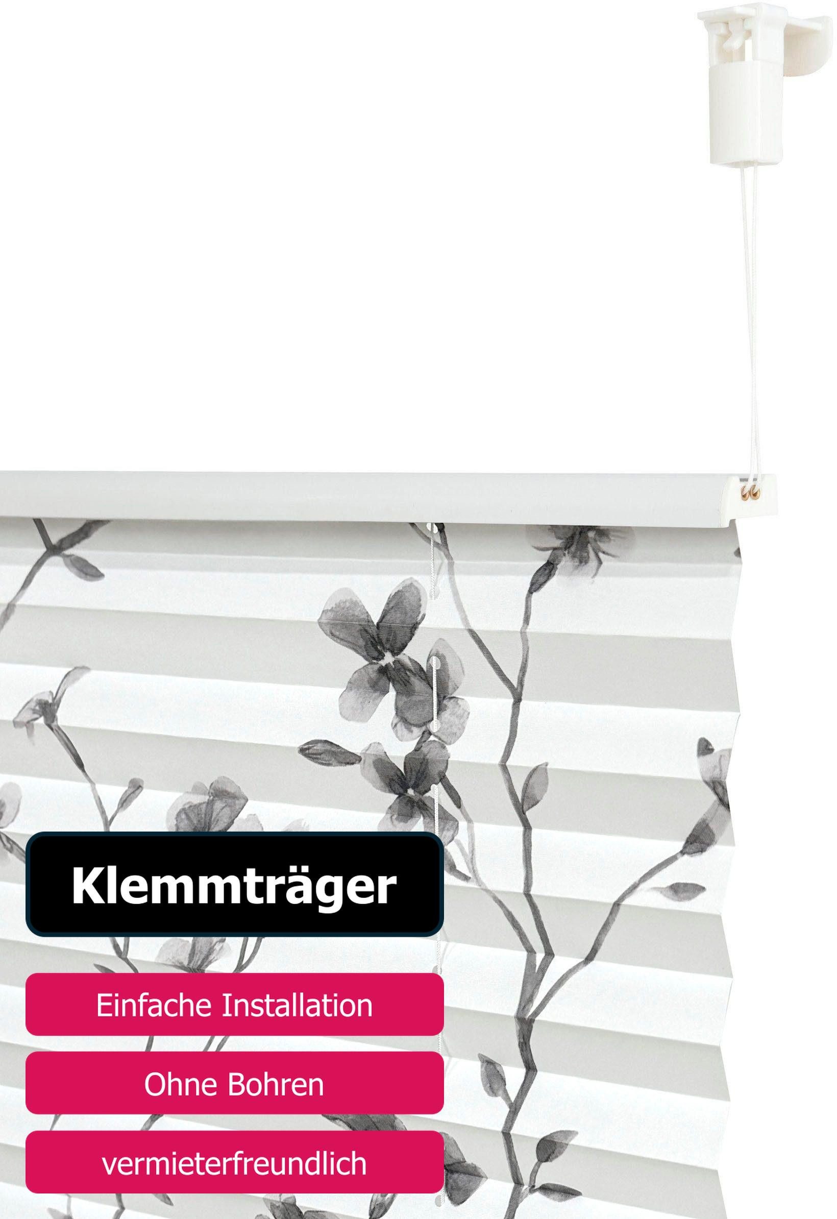 my home Plissé Minna in vaste maat met bloemprint, klemband nieuwe uitgave! (1 stuk)
