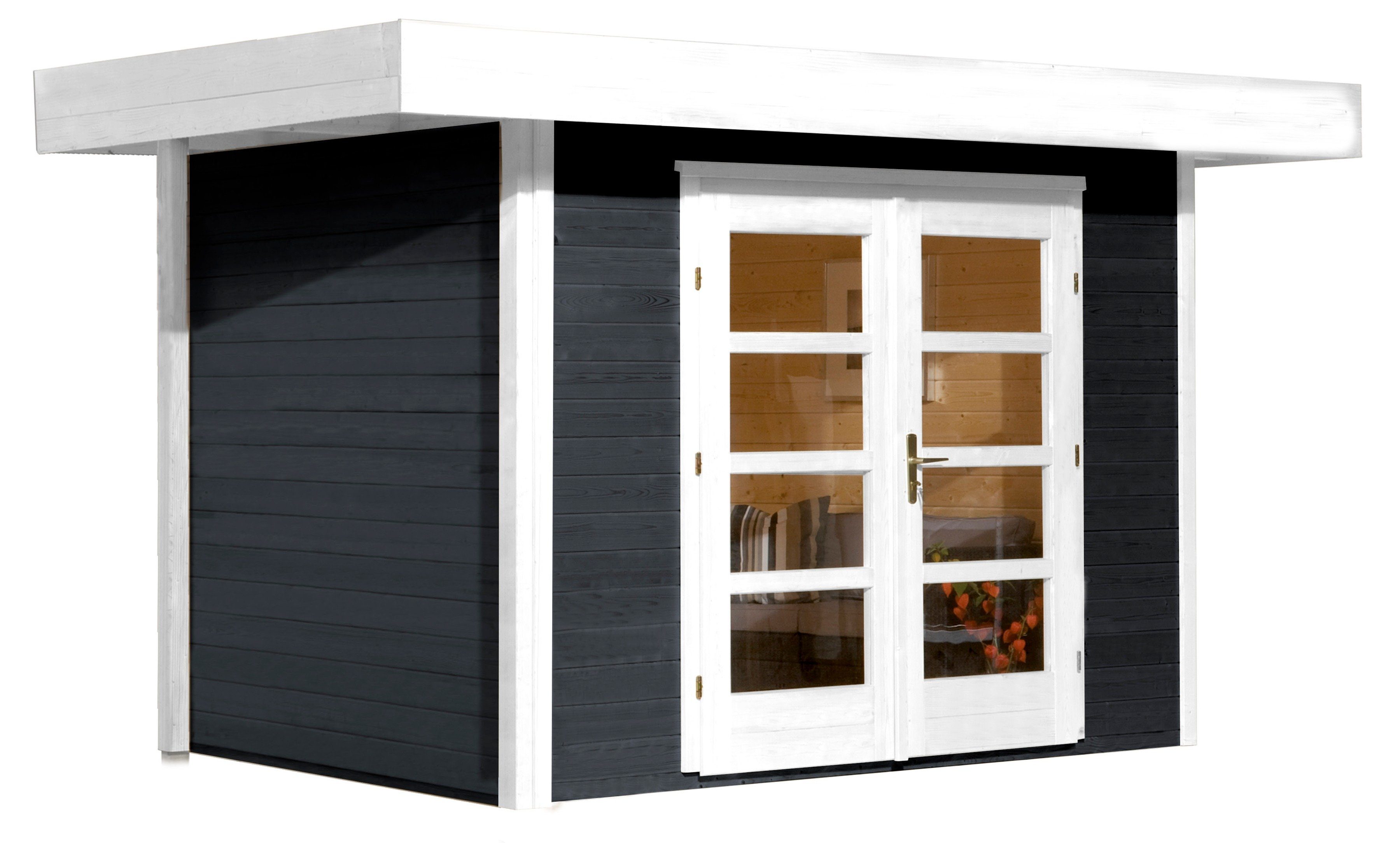 weka Tuinhuisje Chill-Out Maat 2 houten tuinhuisjes grijs