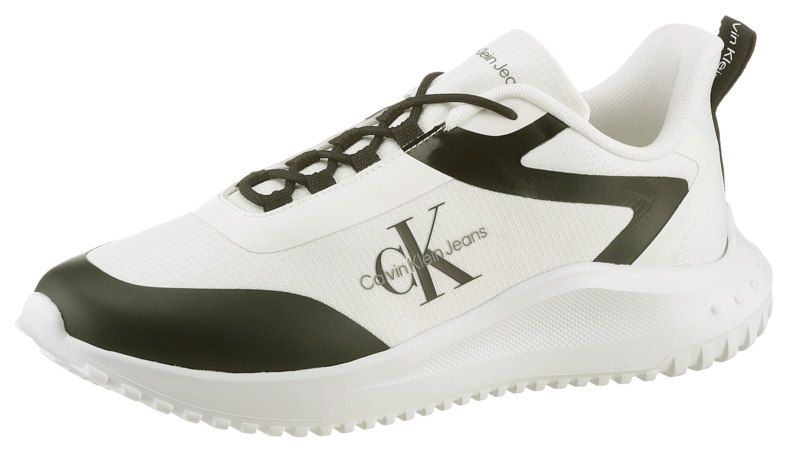 Calvin Klein Sneakers EVA RUNNER LOW LACE ML MIX met lichte profielzool, vrijetijdsschoen, lage schoen, veterschoen