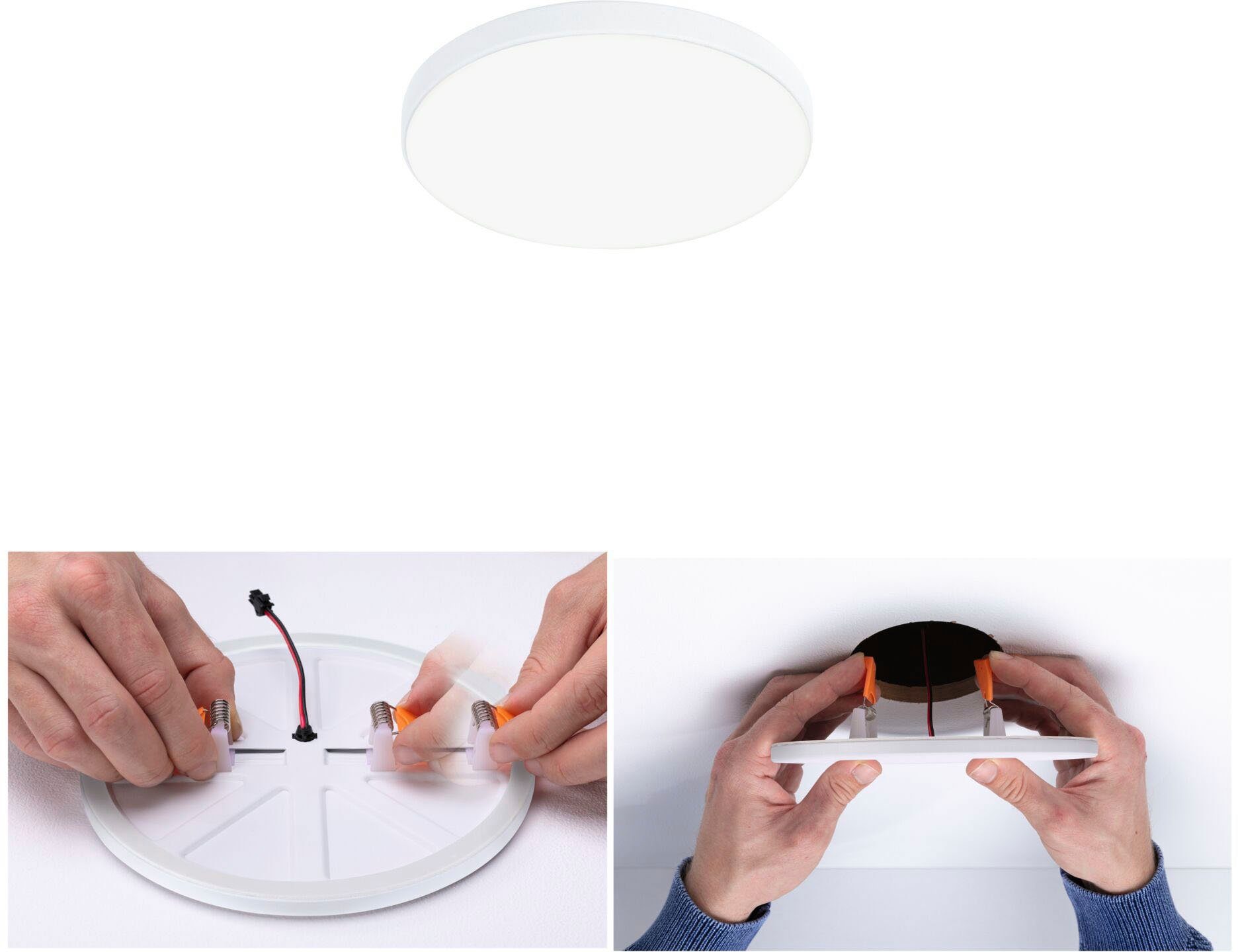 Paulmann Ledinbouwlamp LED Inbouwpaneel Veluna VariFit Edge IP44 rond 90mm 500lm 4000K Wit (1 stuk)