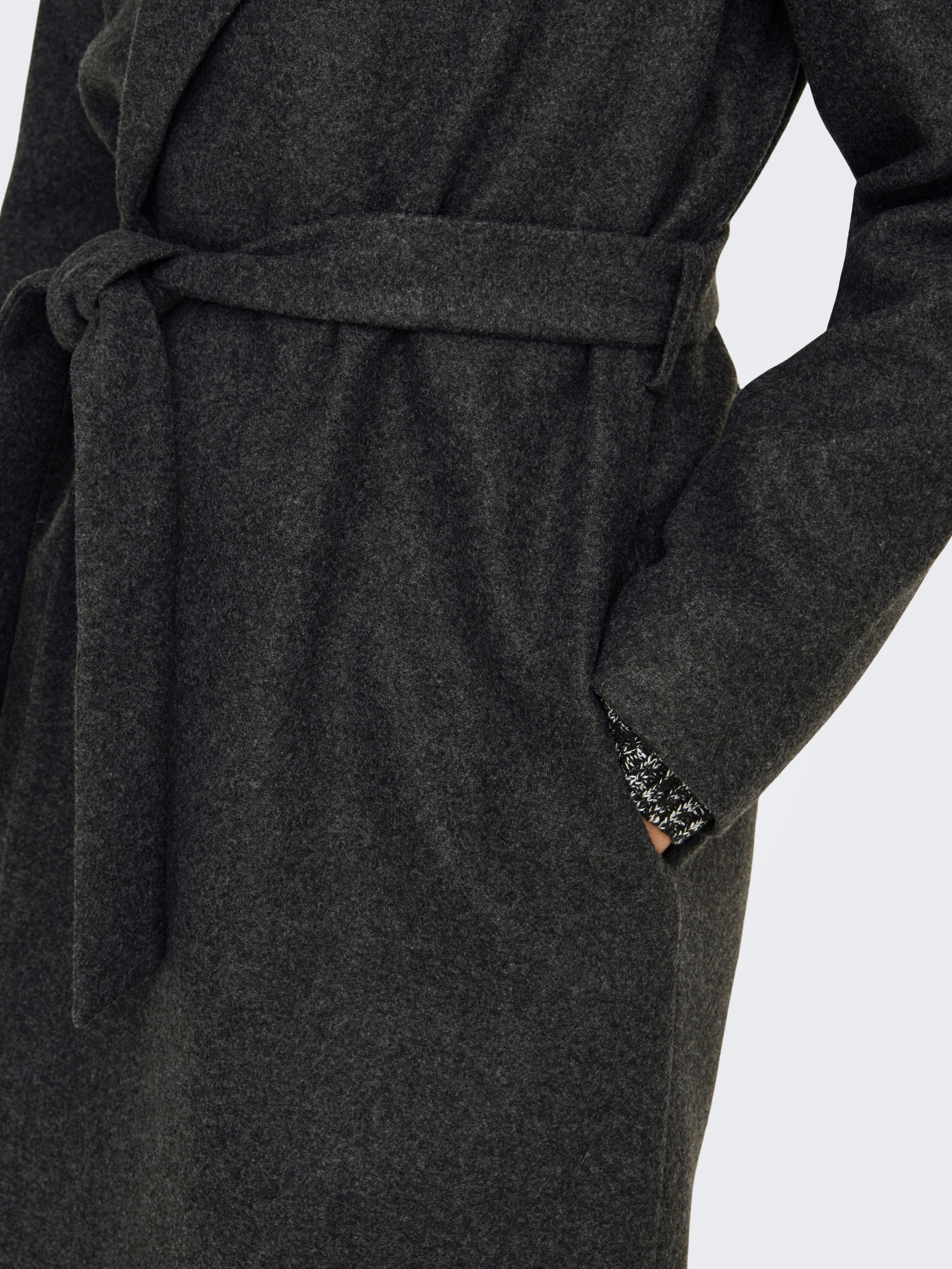 Only Lange jas ONLALVILDA LIFE WRAP COAT OTW