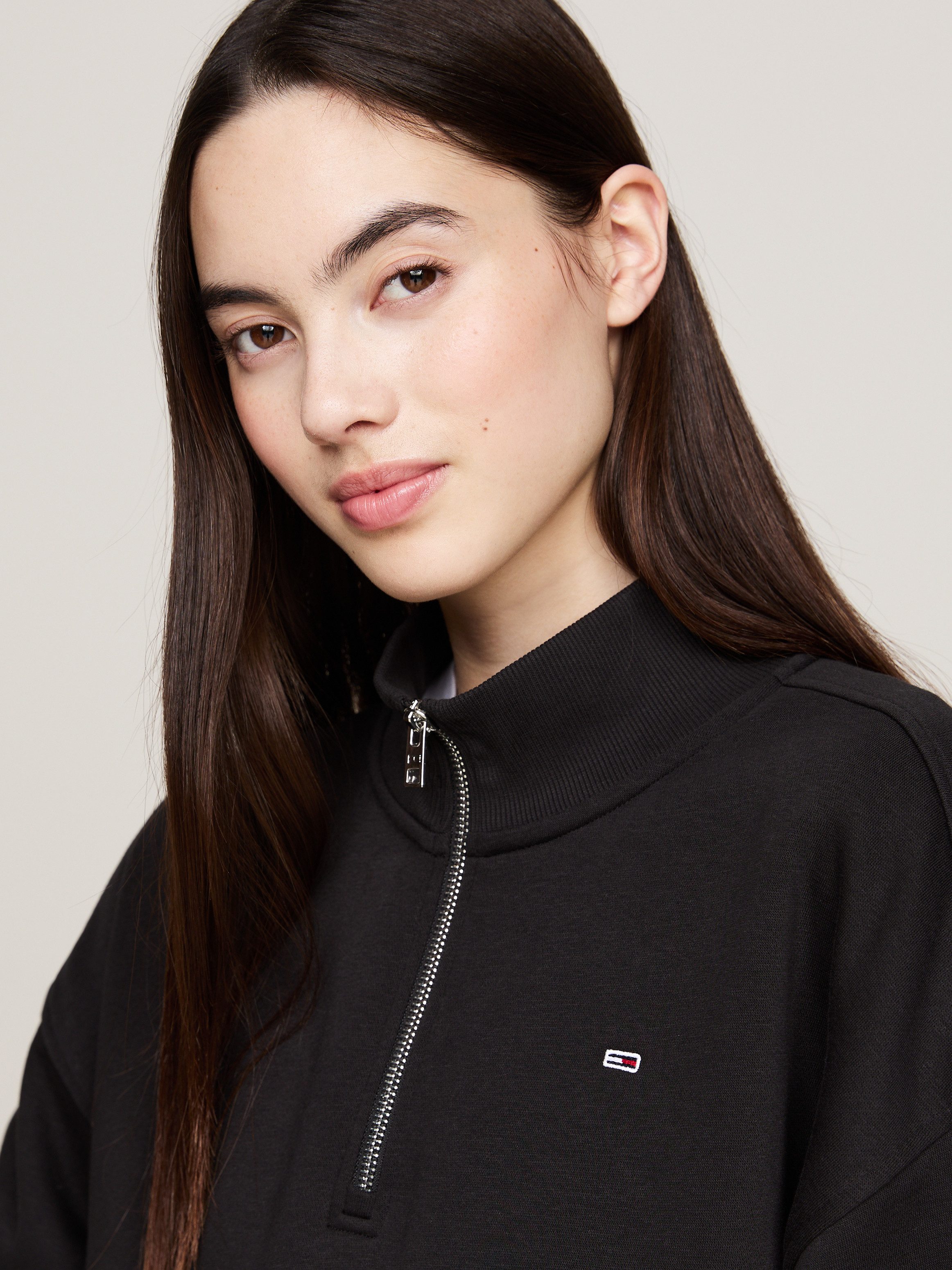 TOMMY JEANS Sweatshirt TJW CRP 1 4 ZIP CREW