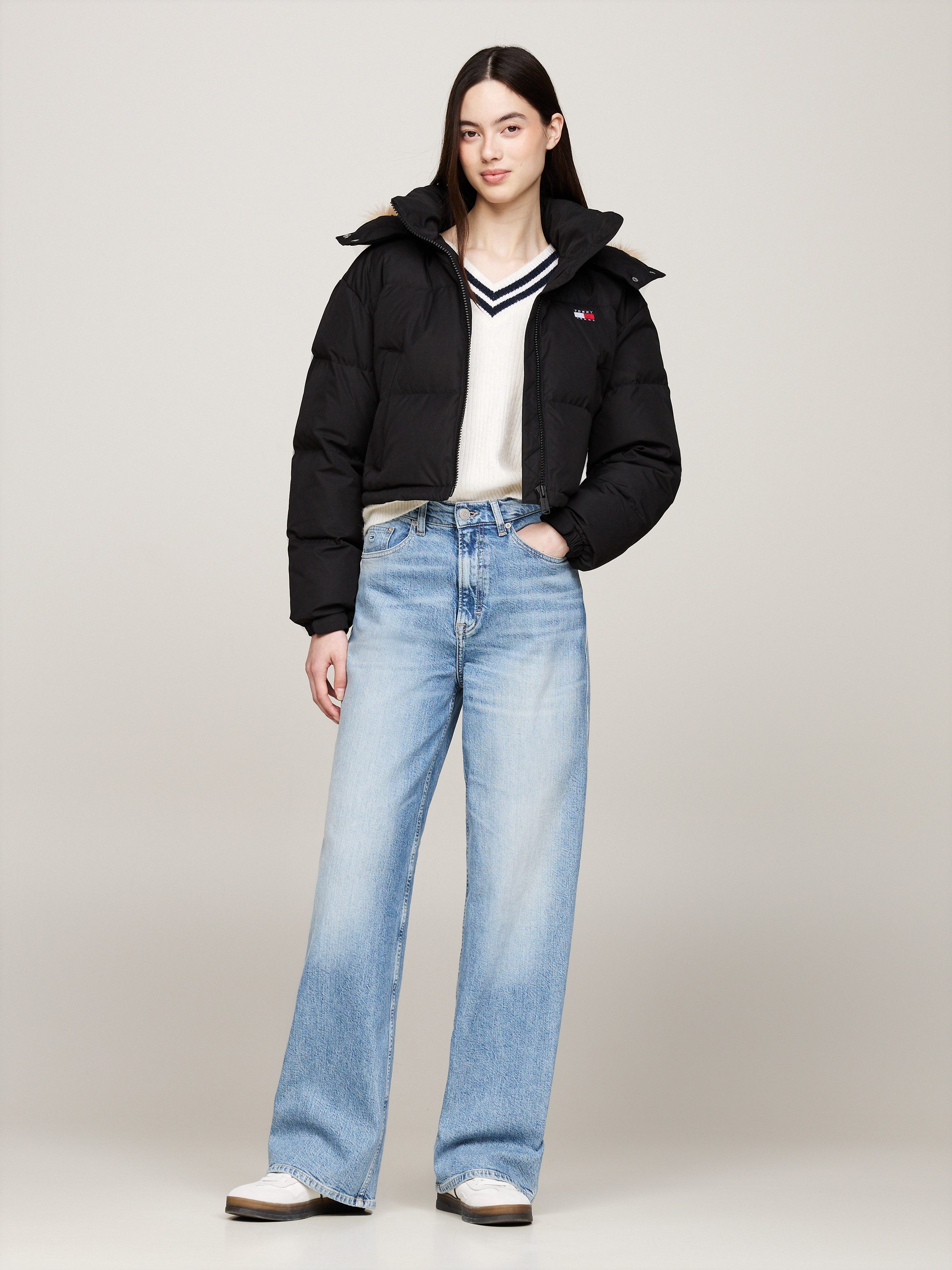 TOMMY JEANS Gewatteerde jas TJW CRP ALASKA FAUX FUR HOOD