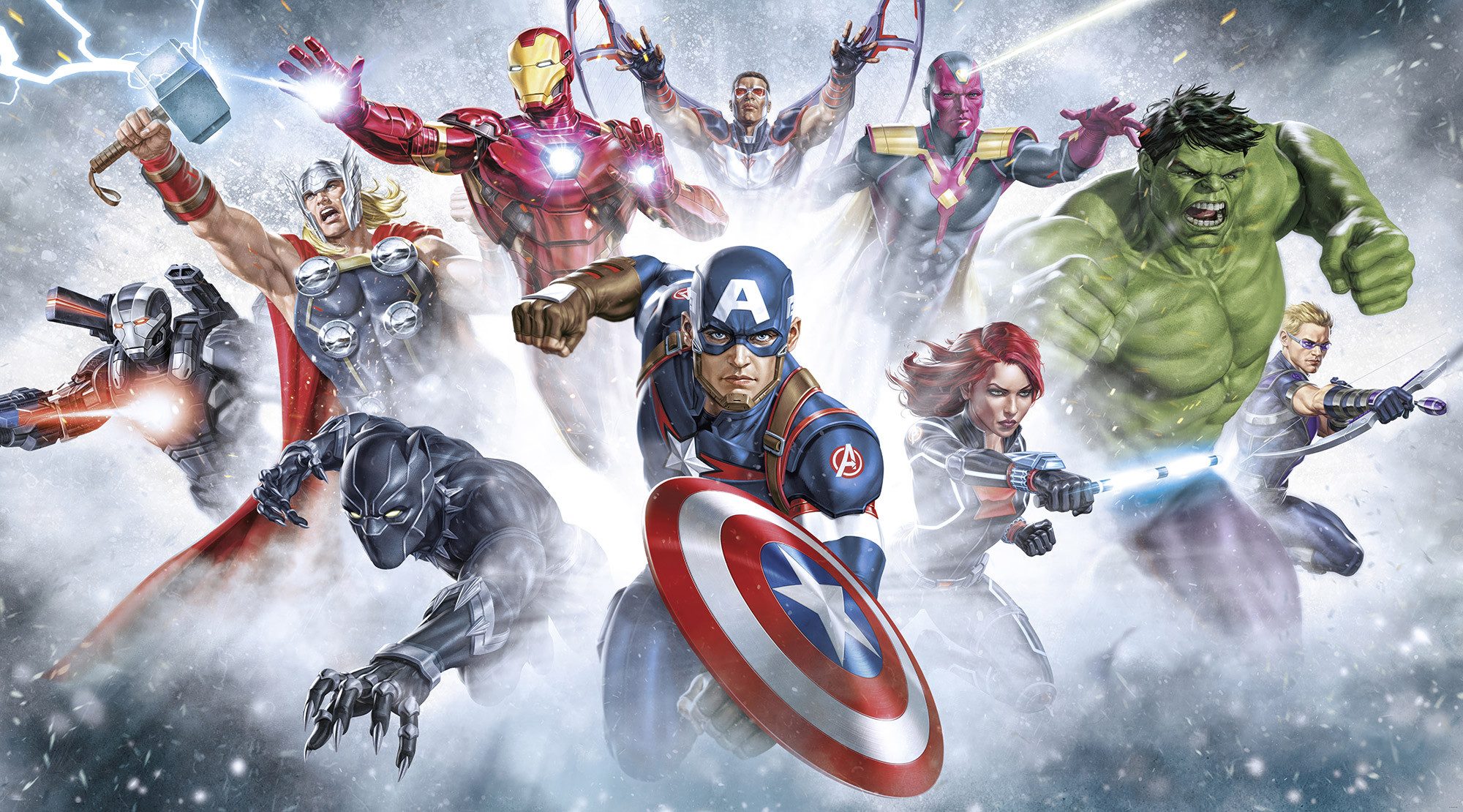 Komar Kinderbehang Marvel Avengers Strike (1 stuk)