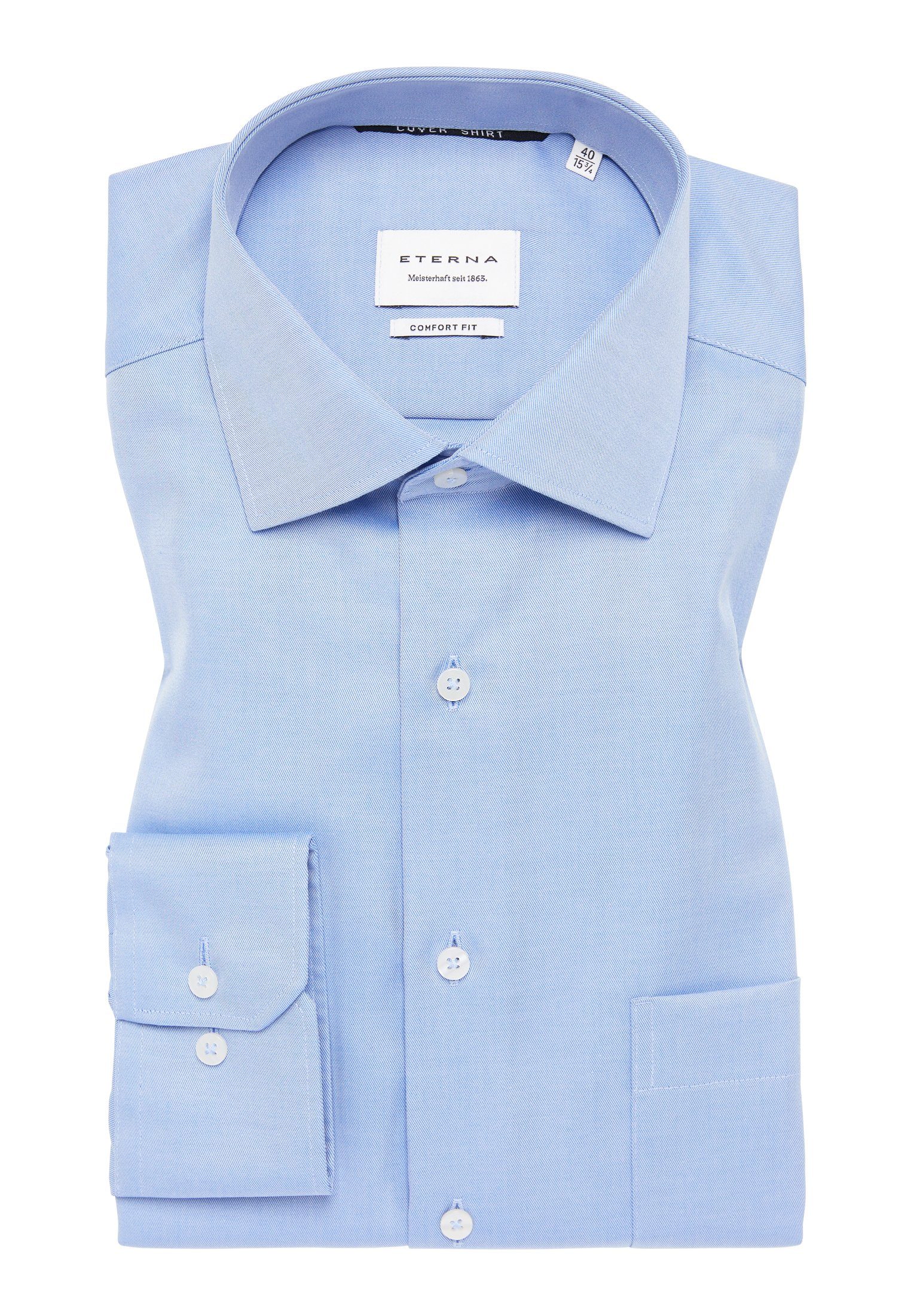 Eterna Overhemd met lange mouwen Comfort fit NON IRON (strijkvrij)