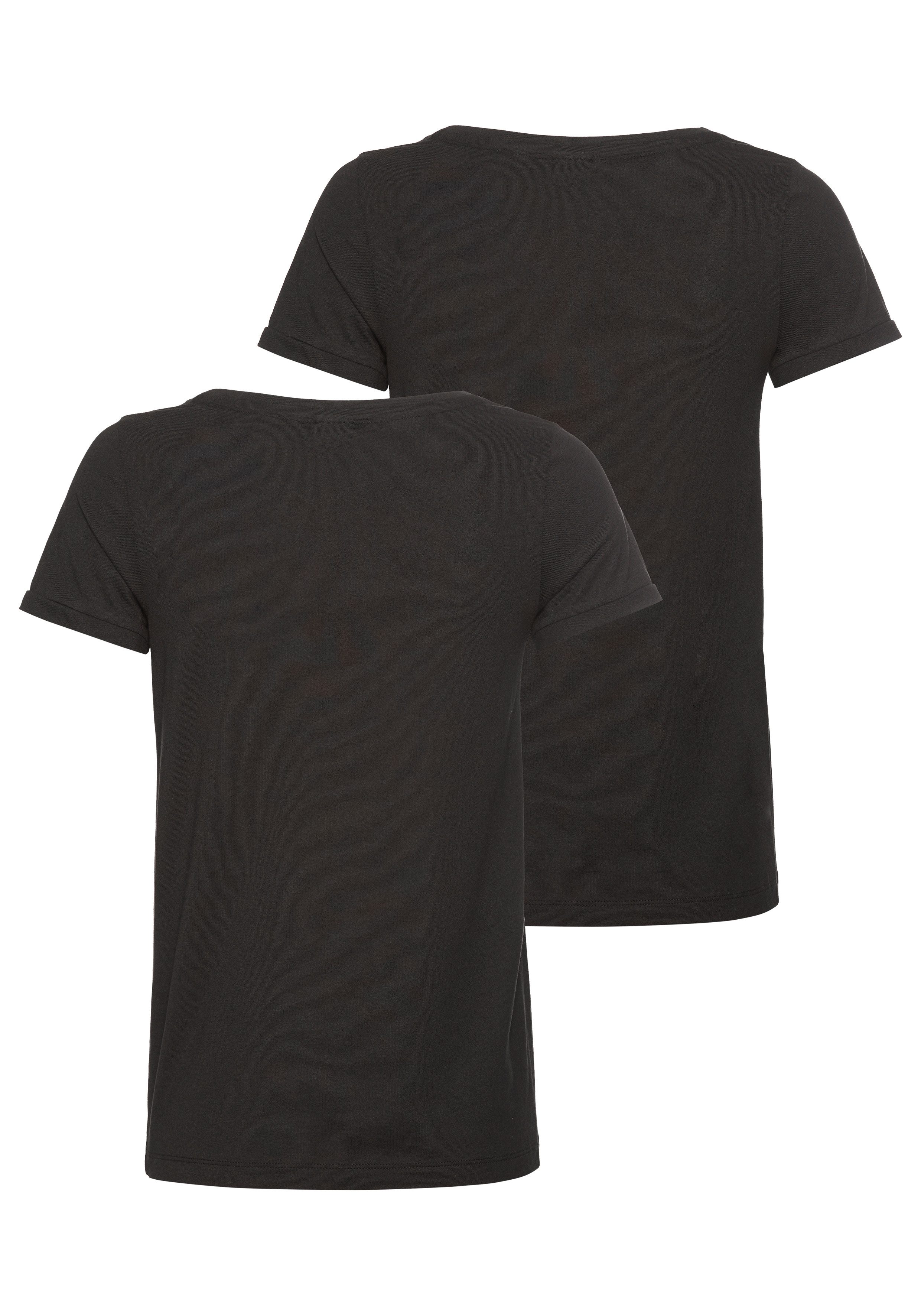 KangaROOS T-shirt van zachte katoenstof (2-delig, Set van 2)