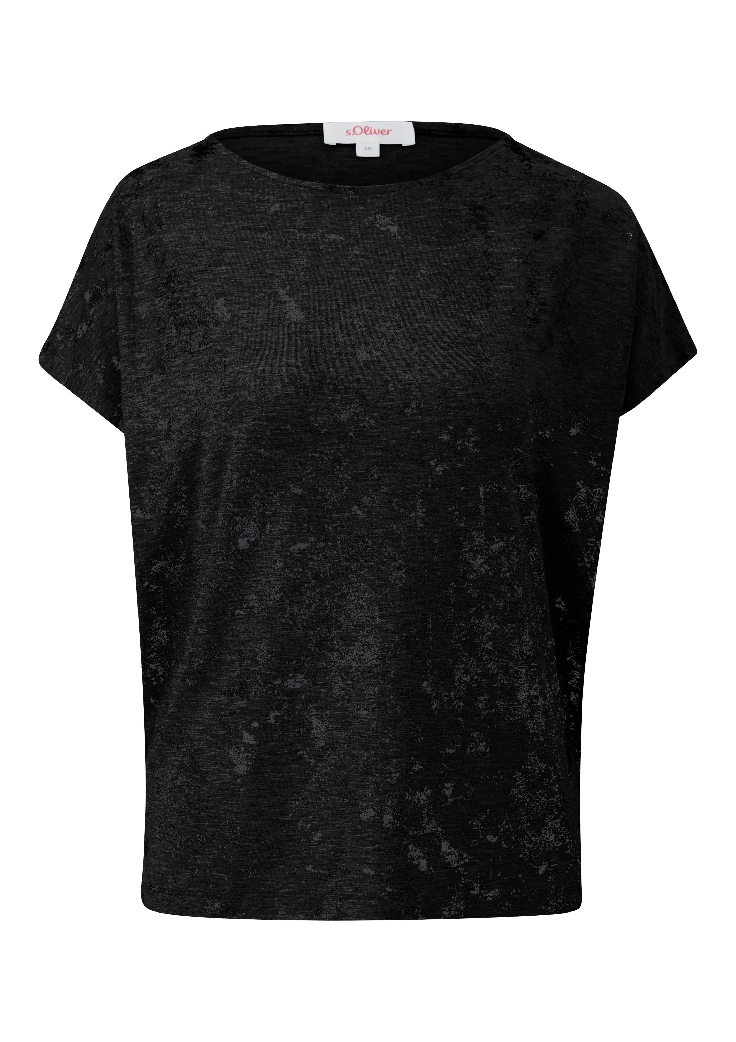 s.Oliver T-shirt met gemetalliseerd patroon