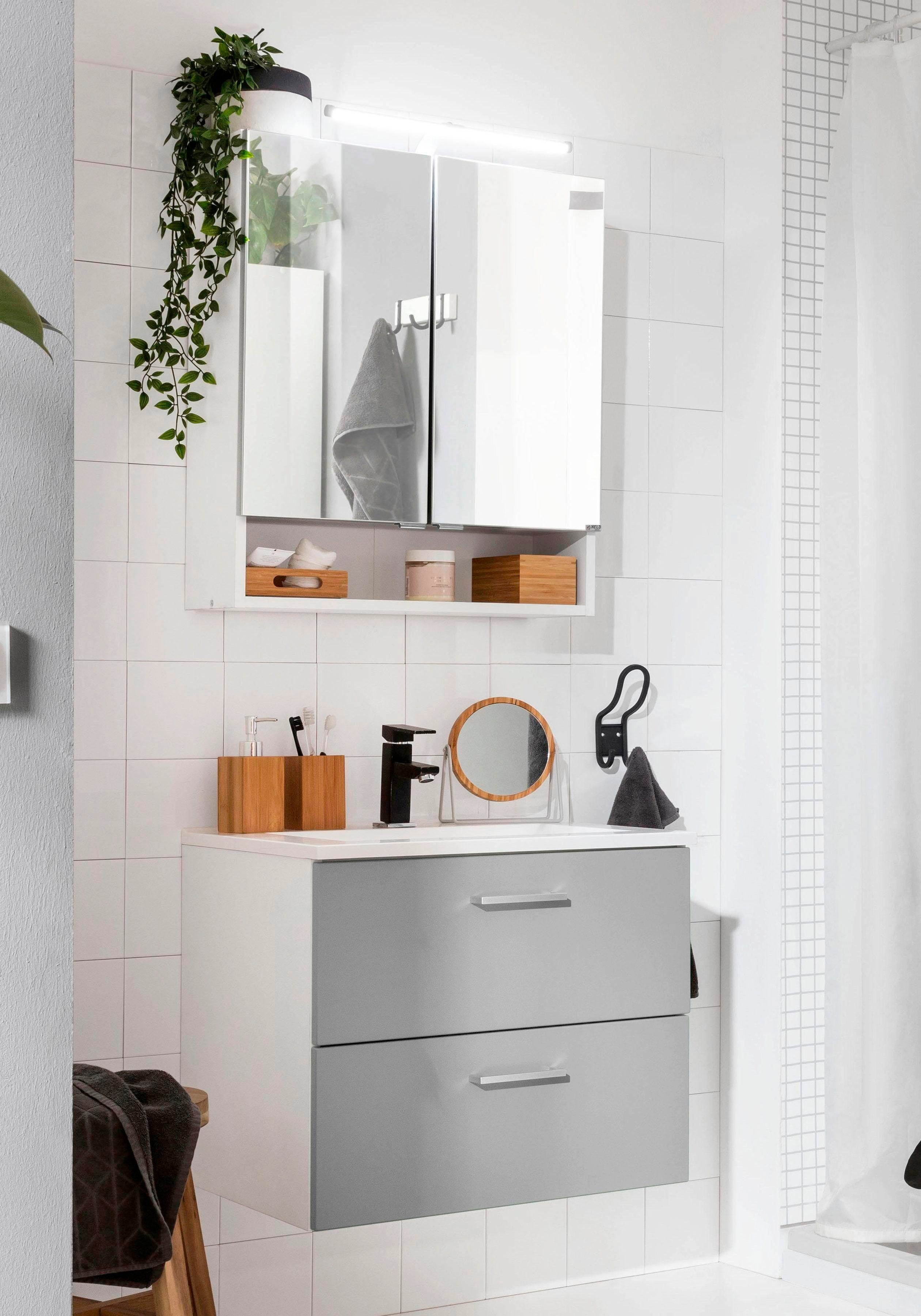 welltime Badkamerserie Ribera Spiegelkast breedte 60 cm, wastafelonderkast (2-delig)