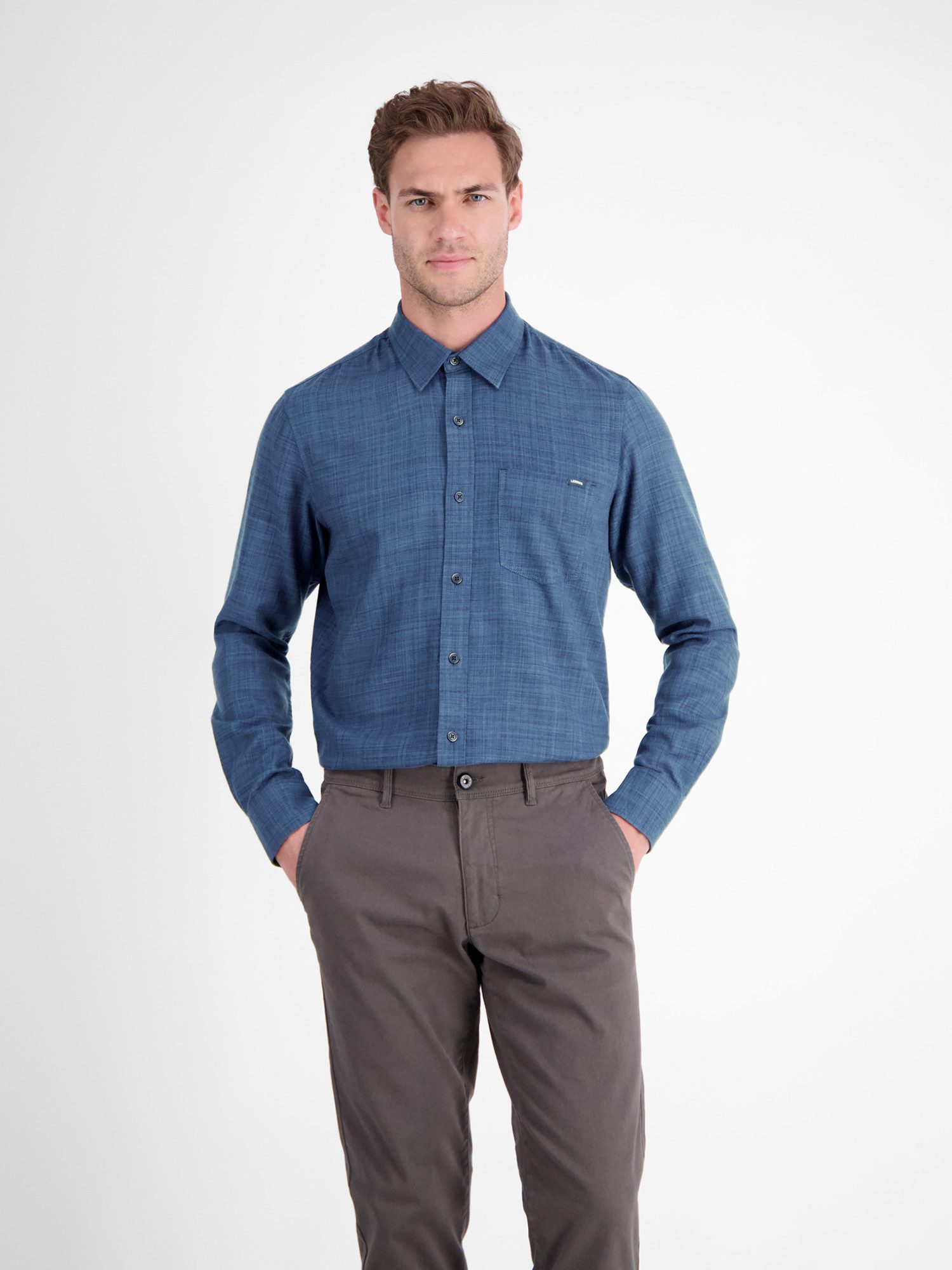 Lerros Overhemd met lange mouwen LERROS herenoverhemd, fancy twill