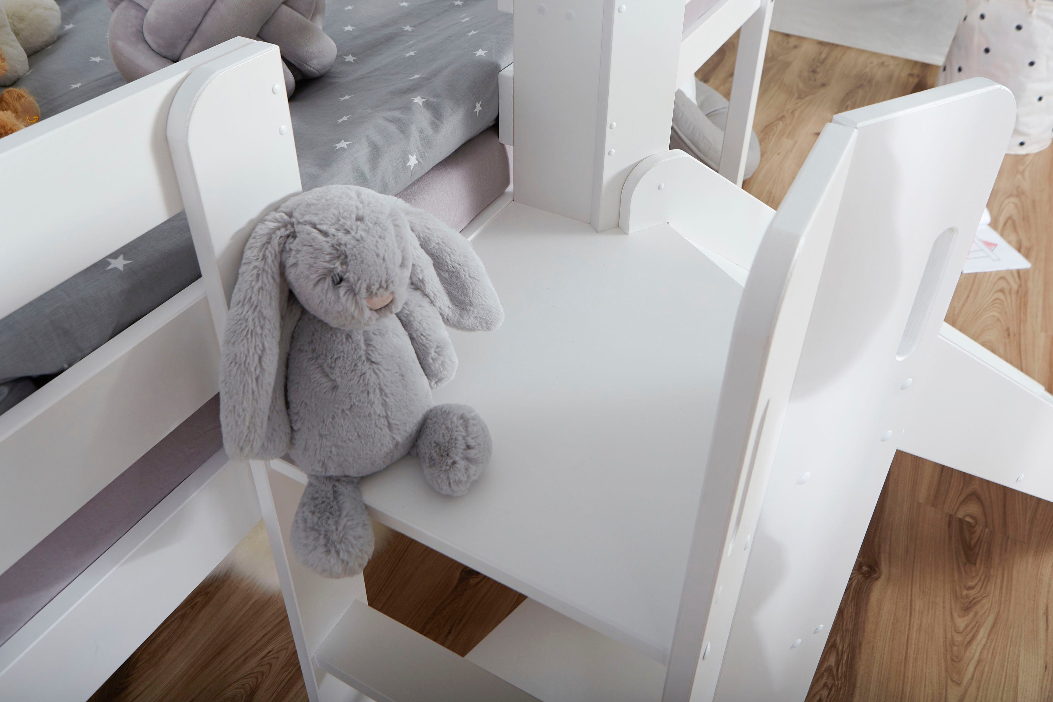 Ticaa Hoogslaper Ekki met rolbodem en textielset, grenen