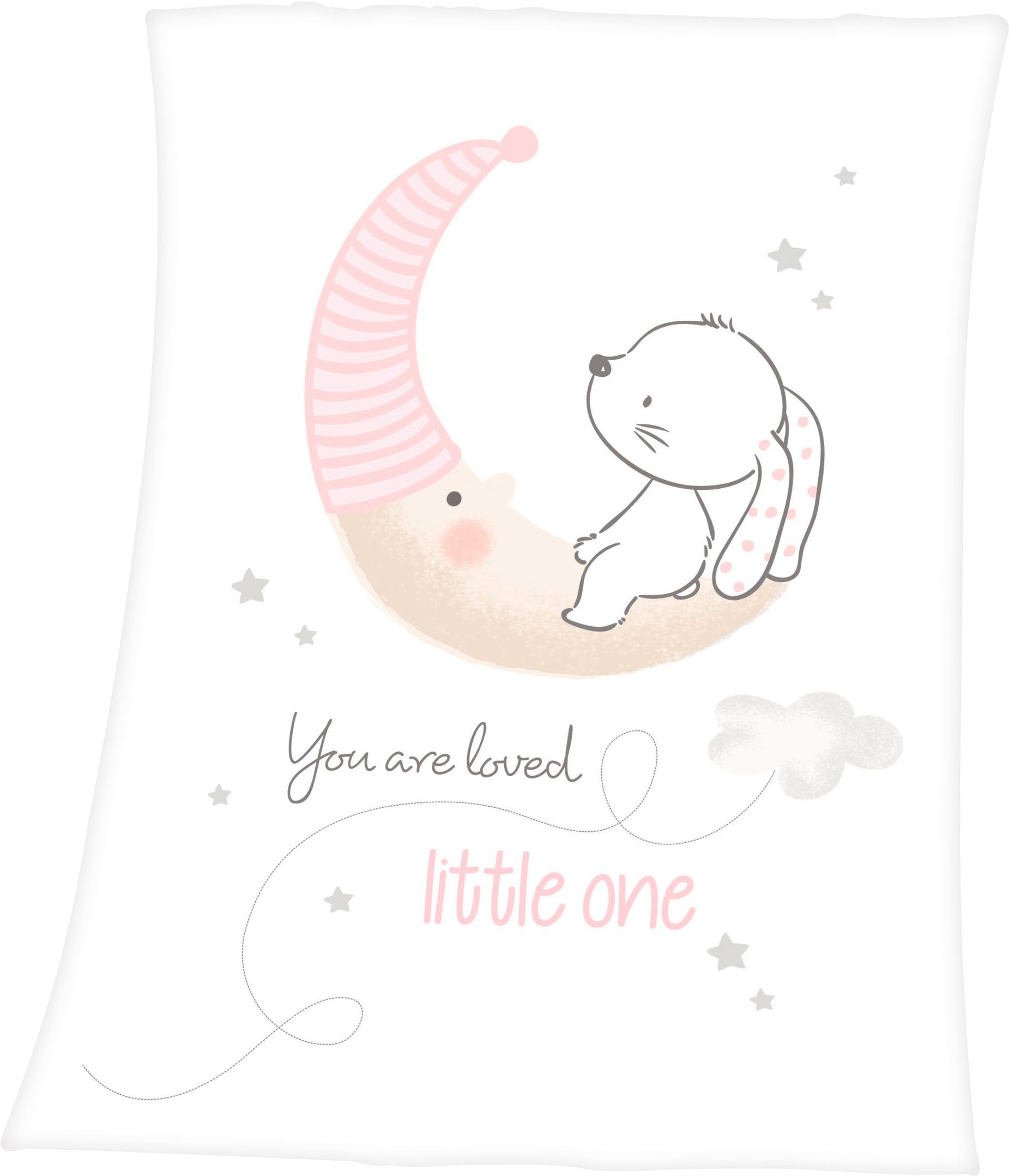 Baby Best Babydeken Little Bunny met schattig haasjesdessin, knuffeldeken