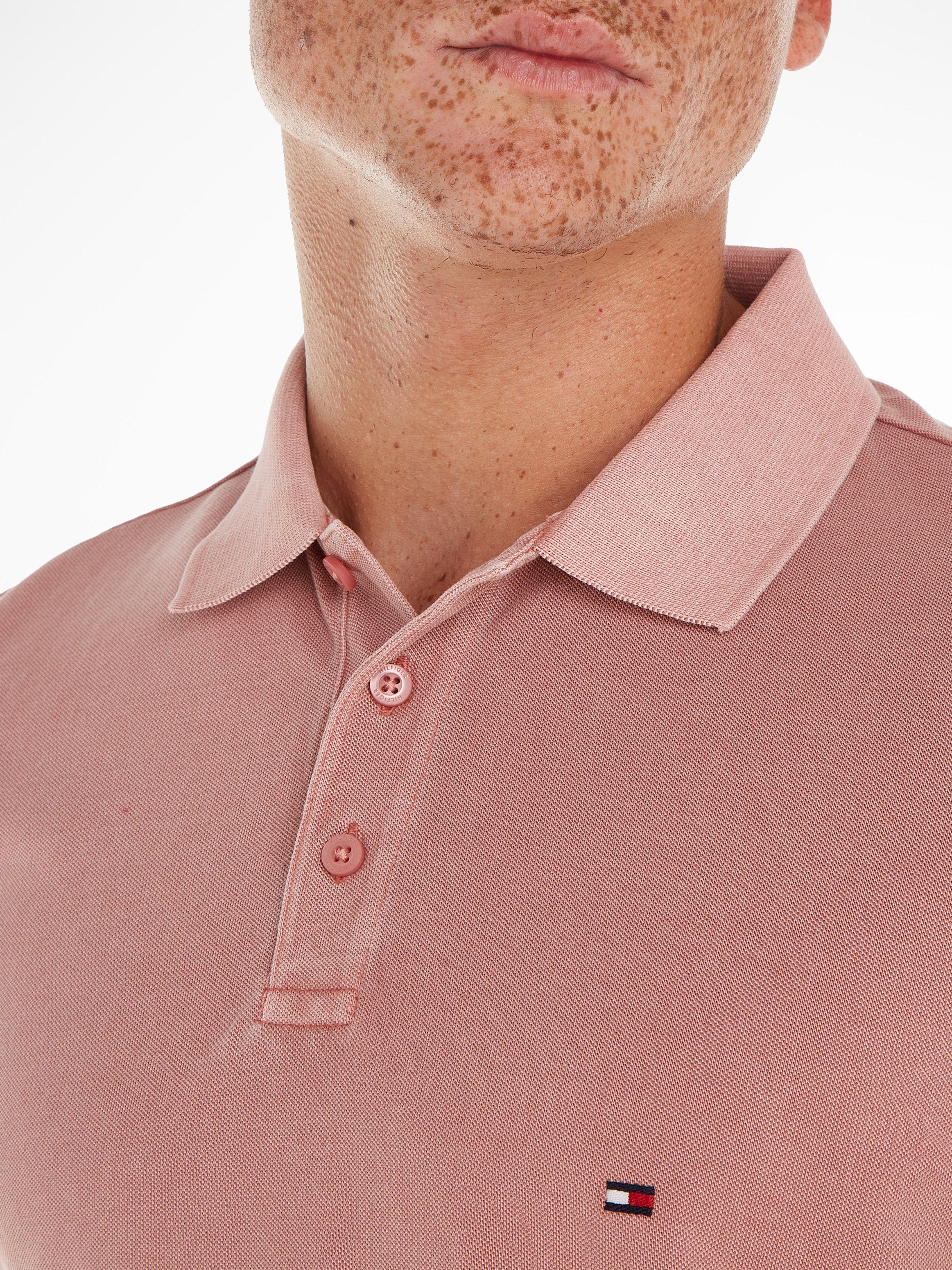 Tommy Hilfiger Poloshirt GARMENT DYE REG POLO licht gewassen uitstraling