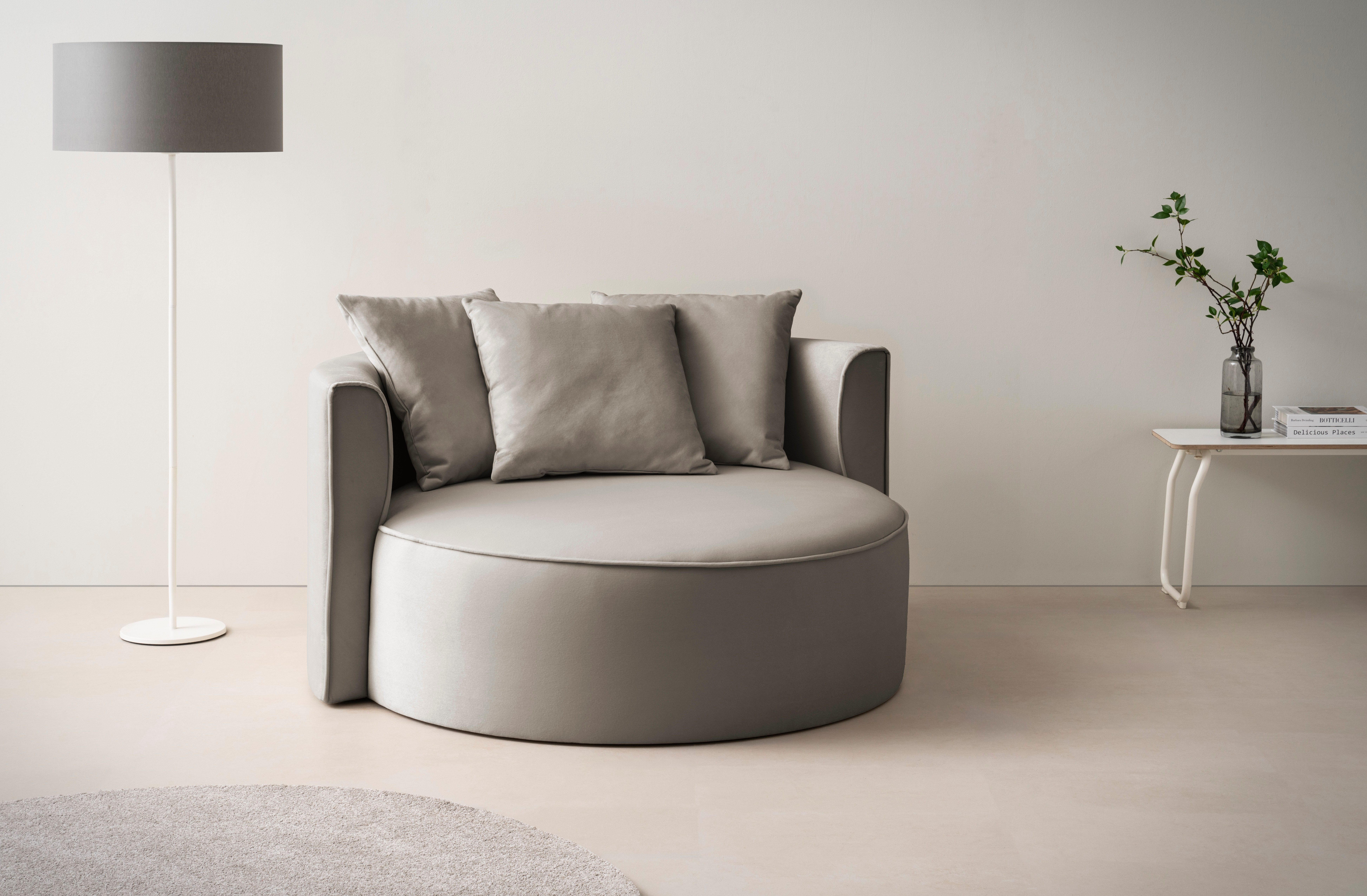 LeGer Home by Lena Gercke XXL-fauteuil Isalie, leesstoel, loveseat, inclusief sierkussens fauteuils bruin