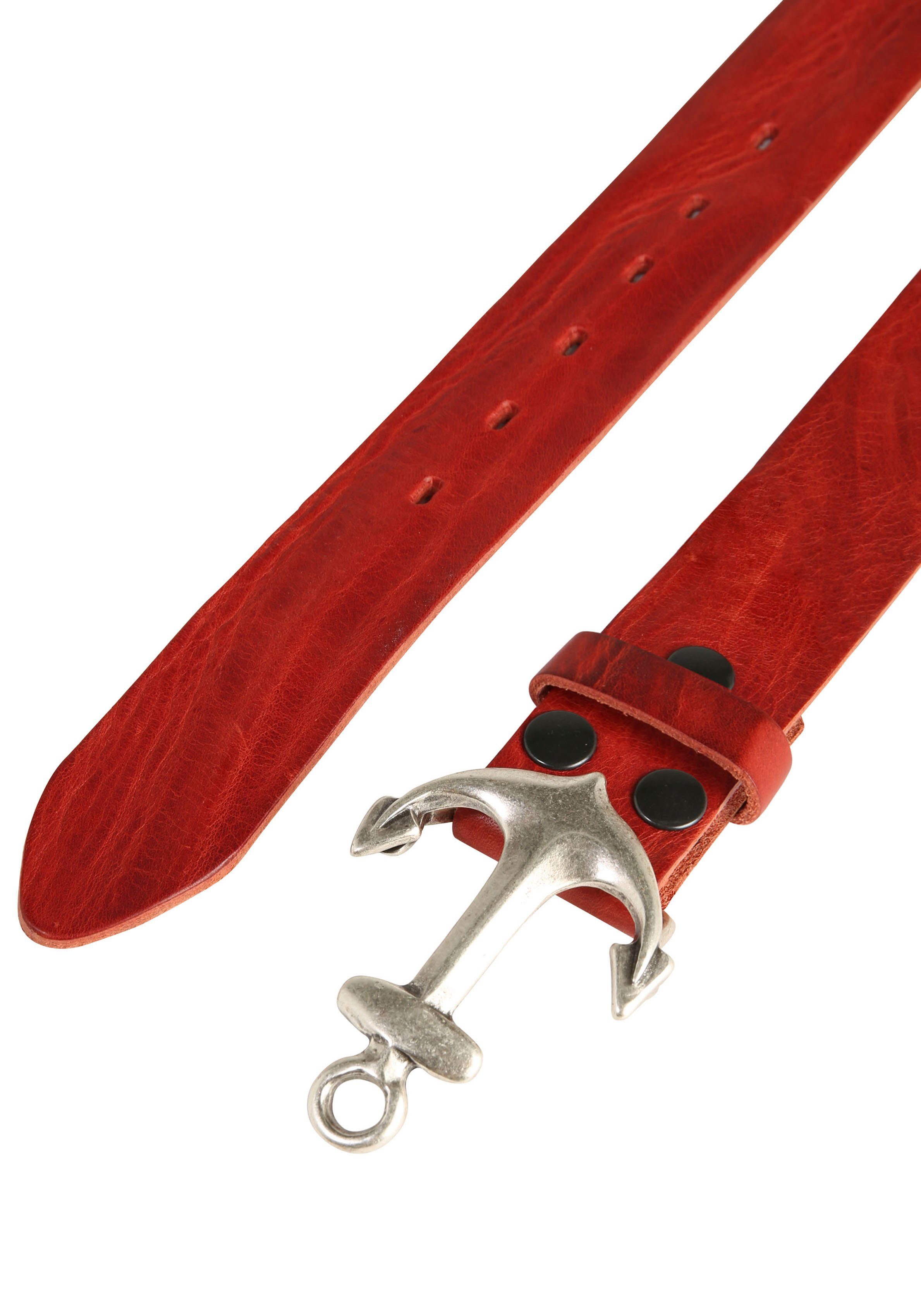RETTUNGSRING by showroom 019° Leren riem met verwisselbare sluiting "anker so19°"