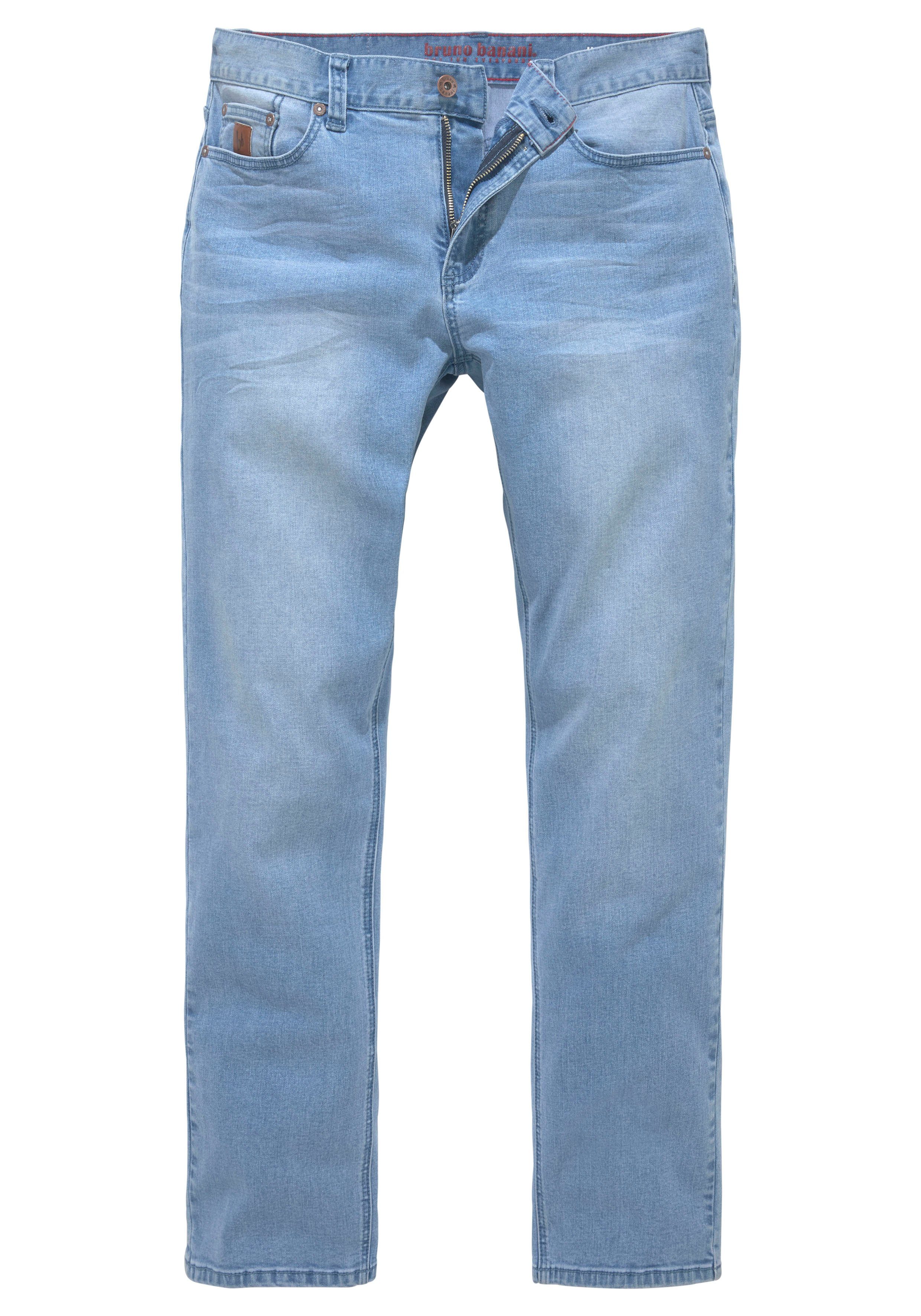 Bruno Banani Straight jeans Hutch rechte broekspijpen, gedeeltelijk met modieuze destroyed-effecten,
