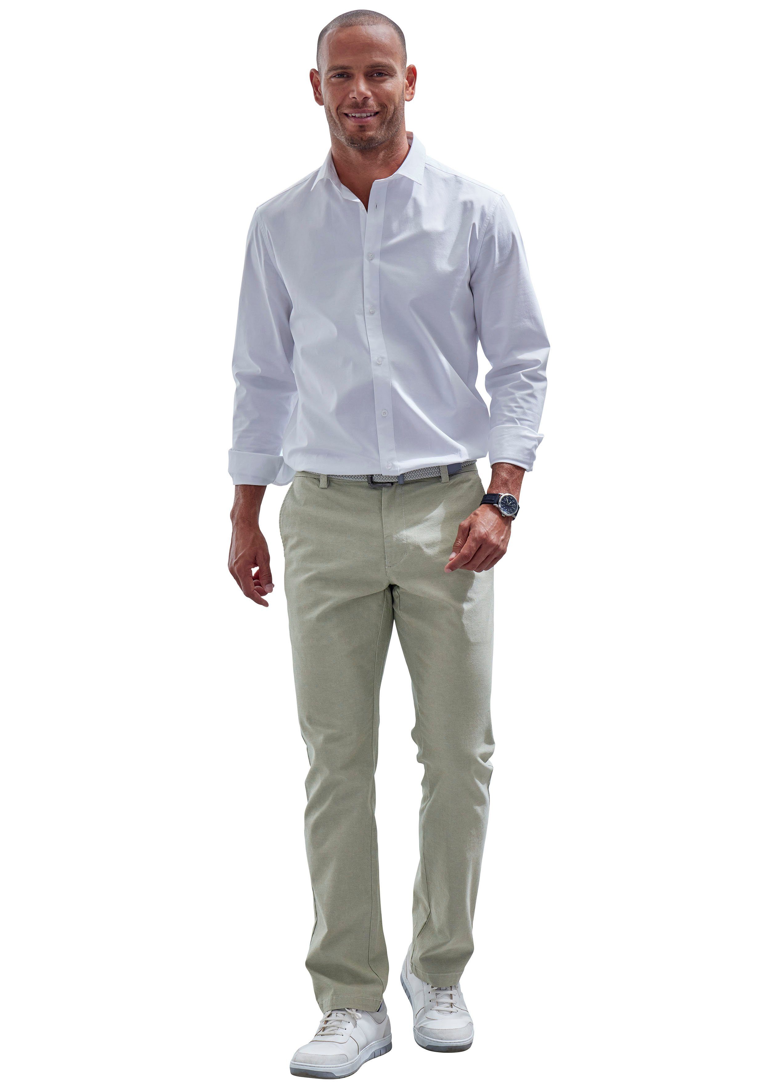 John Devin Chino Regular-fit lange Oxford broek