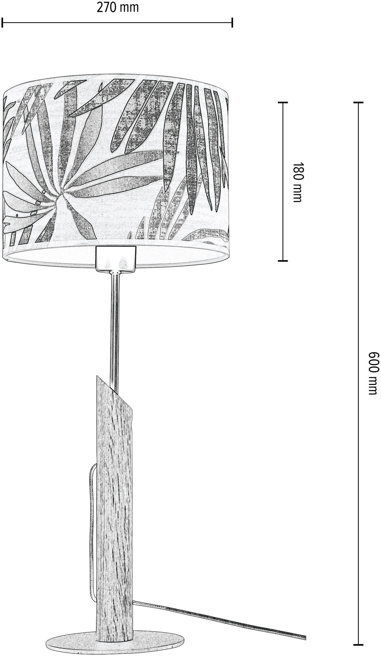 BRITOP LIGHTING Tafellamp HOJA Van eikenhout met FSC®-certificaat, kap van gelamineerd materiaal