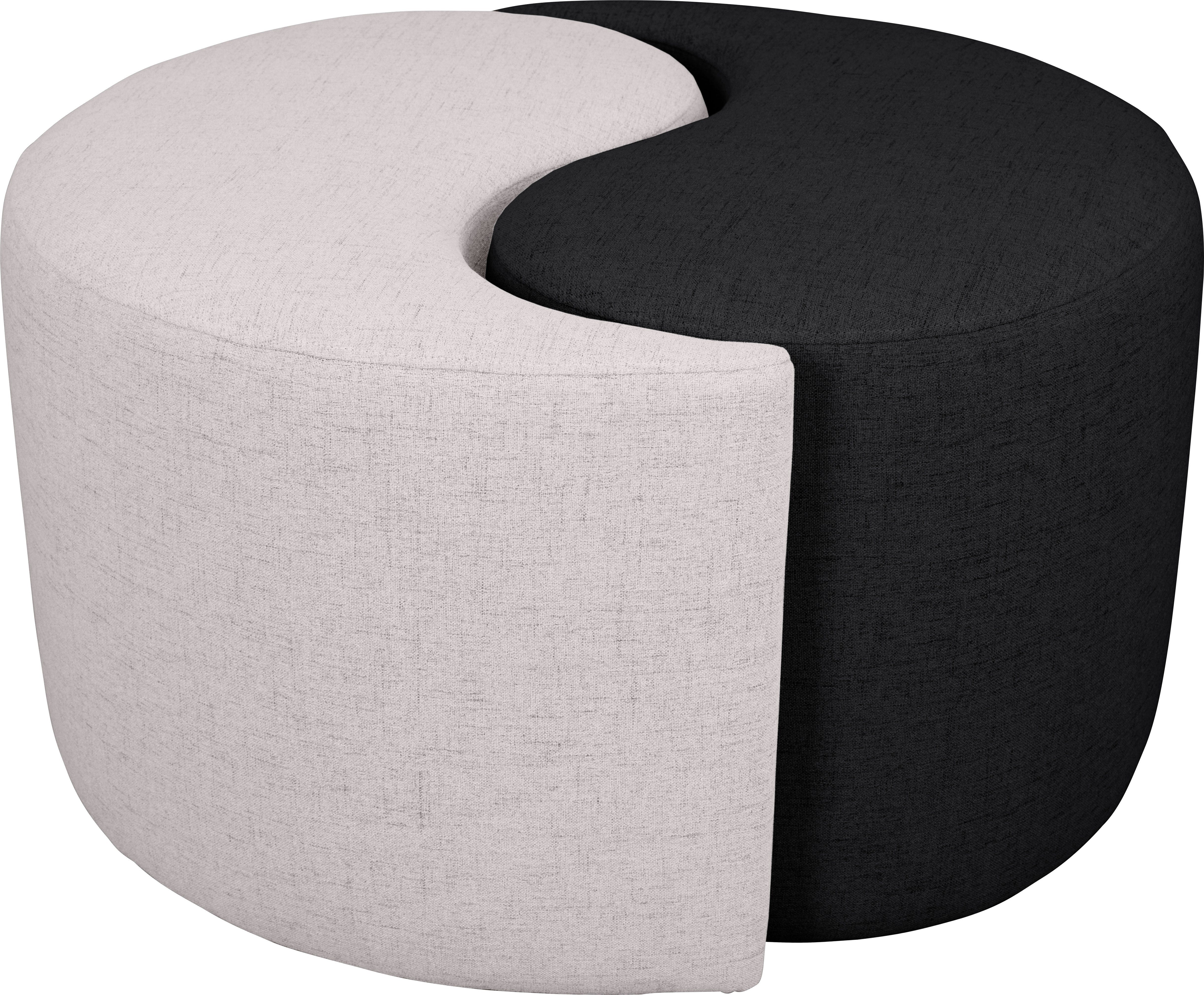 Home affaire Hocker Yin&Yang diameter 82 cm 2-delig, afzonderlijk plaatsbaar of yin-yang-look