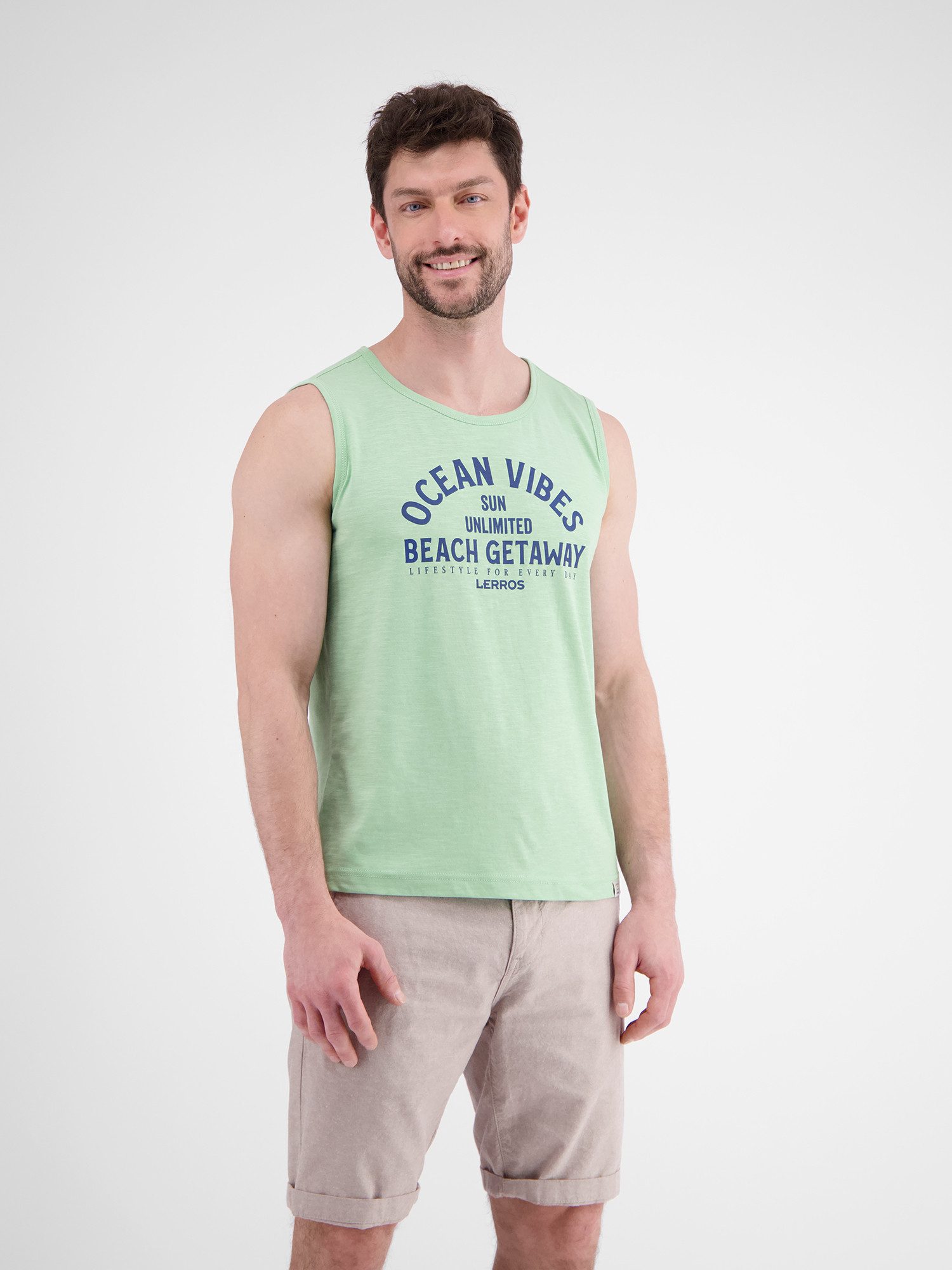 Lerros Muscle-shirt LERROS heren tanktop met borstprint