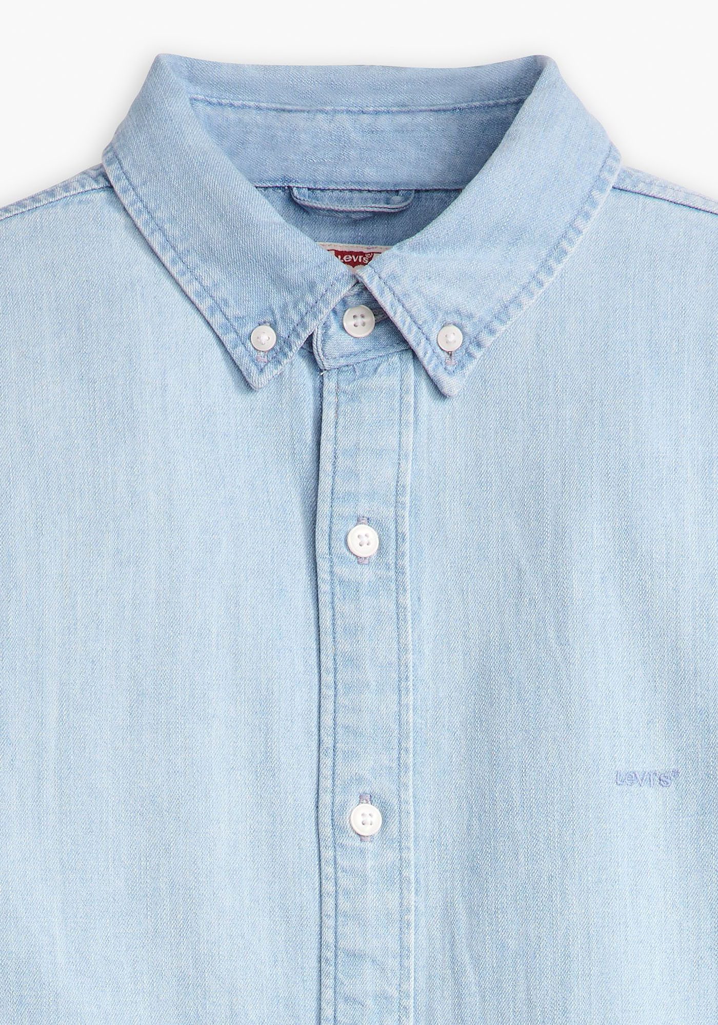 Levi's Overhemd met lange mouwen AUTHENTIC BUTTON DOWN met ton-in-ton logo-borduursel op de borst