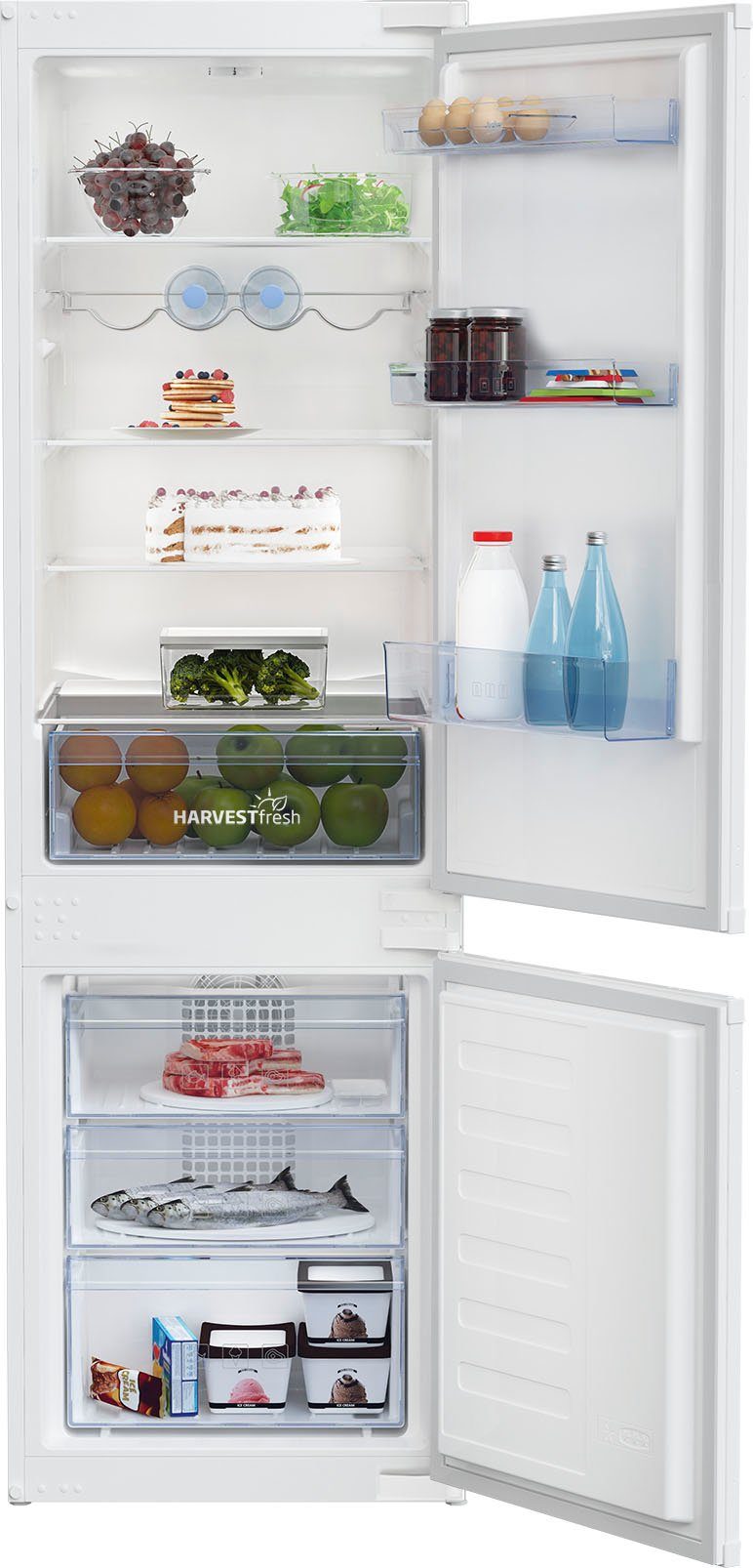 BEKO Inbouw koel-vriescombinatie BCHA275K4SN, 177,5 cm x 54 cm