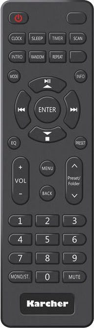 Karcher Stereoset MC 6490DI FM-tuner met RDS, internetradio, FM met RDS, 10 W), CD-speler, DAB+