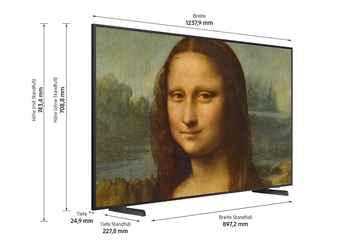 Samsung Led-lifestyle-TV 55" QLED 4K The Frame (2022), 138 cm / 55", Smart TV, Quantum processor 4K, Mat Display, Quantum HDR