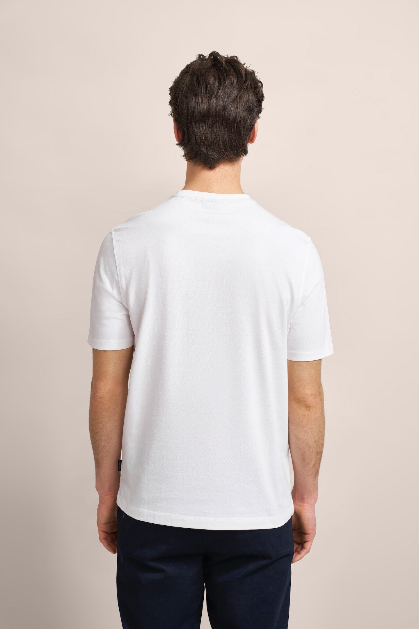 Bugatti T-shirt met rubberen logo-print