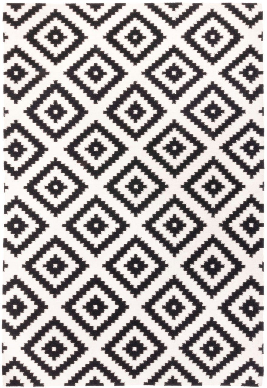 morgenland Wollen kleed Kelim vloerkleed Masal wollen vloerkleden maat 160 cm x 230 cm x 7 mm zwart